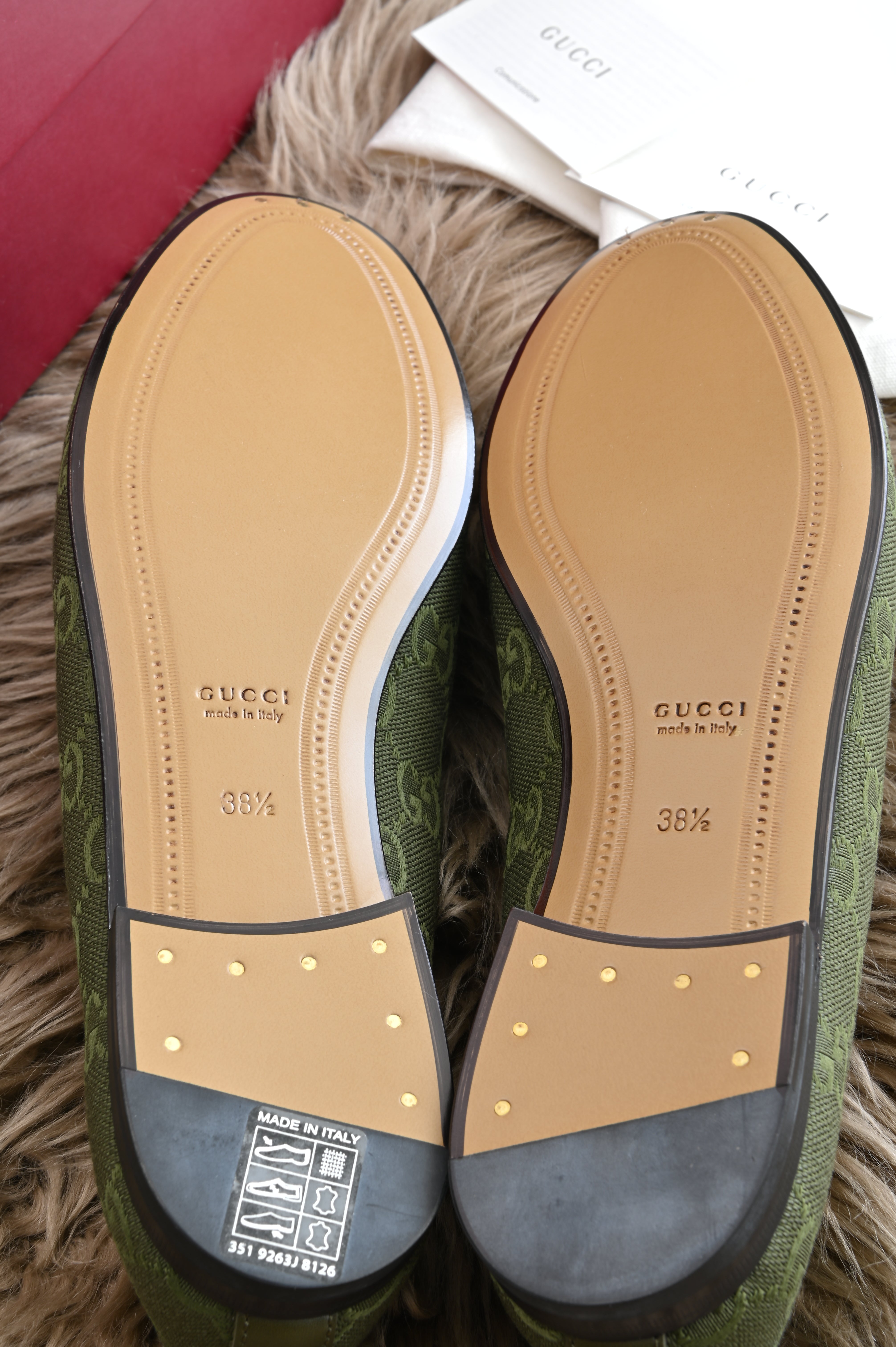 Gucci GG horsebit Jordaan Loafers in green Canvas