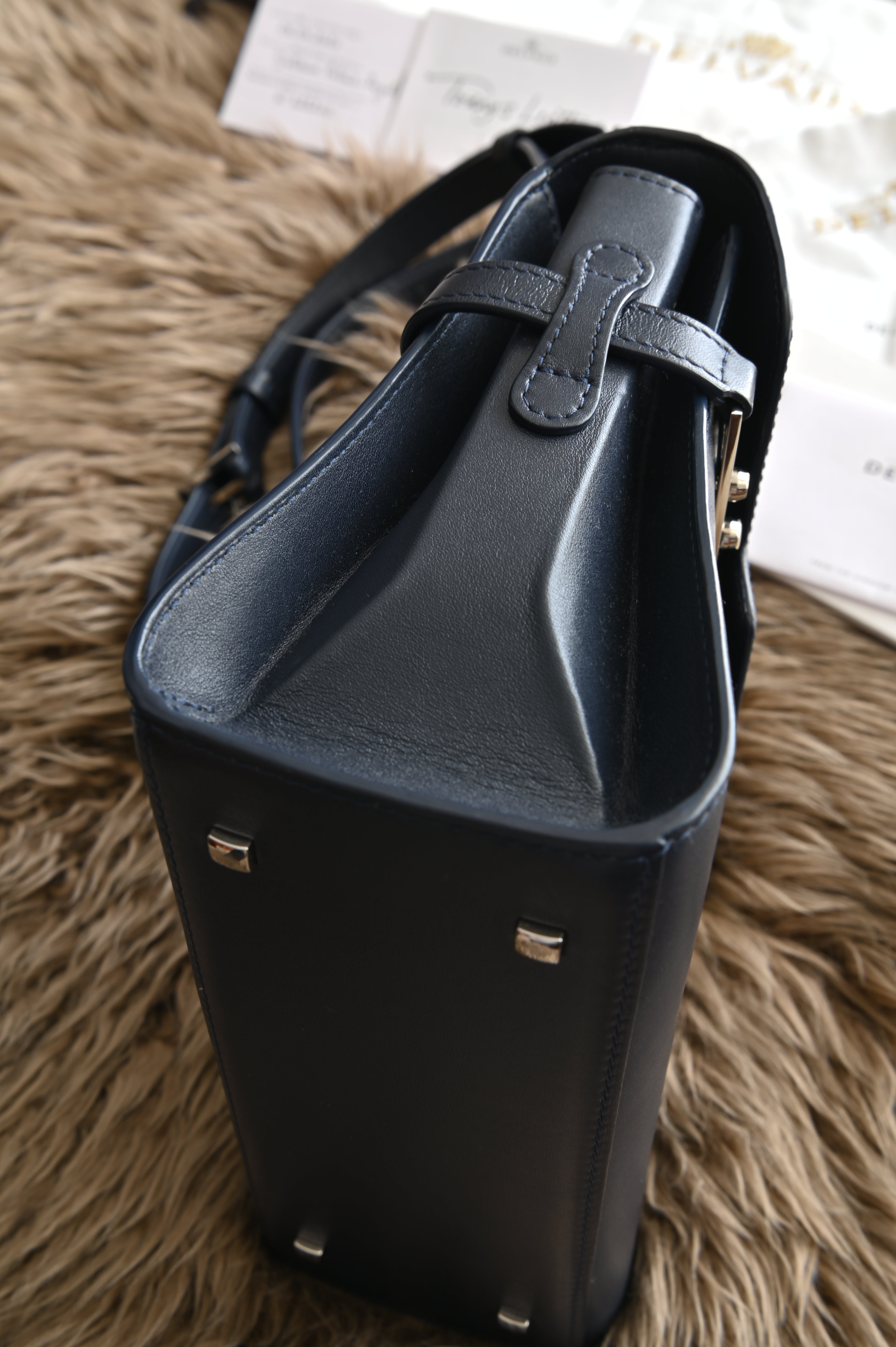 Delvaux Tempête PM Antwerp Blue Top Handle