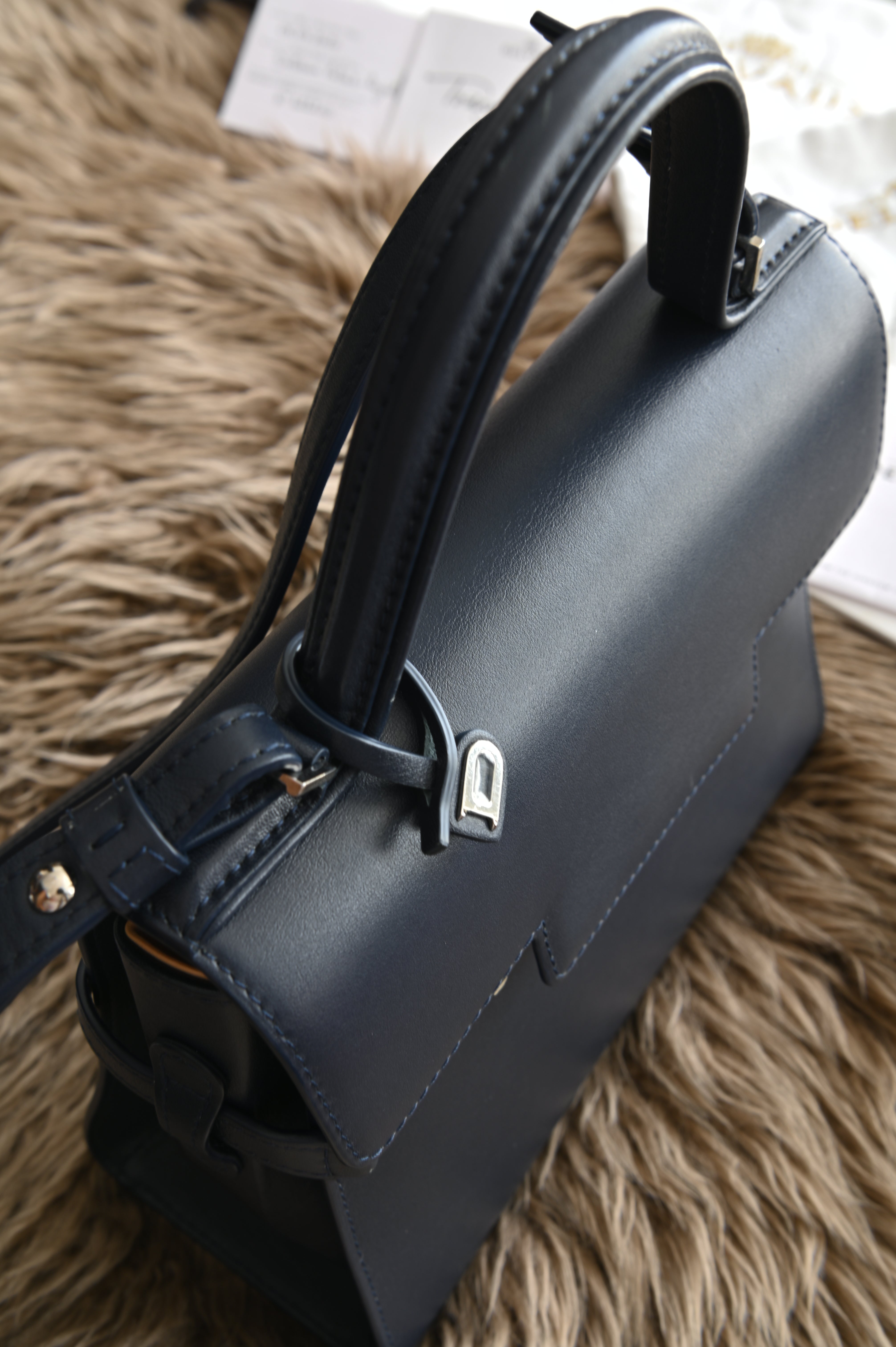 Delvaux Tempête PM Antwerp Blue Top Handle