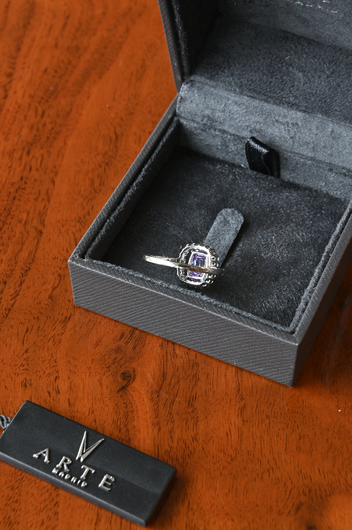 Arte Silver Atrayente Purple Ring bottom