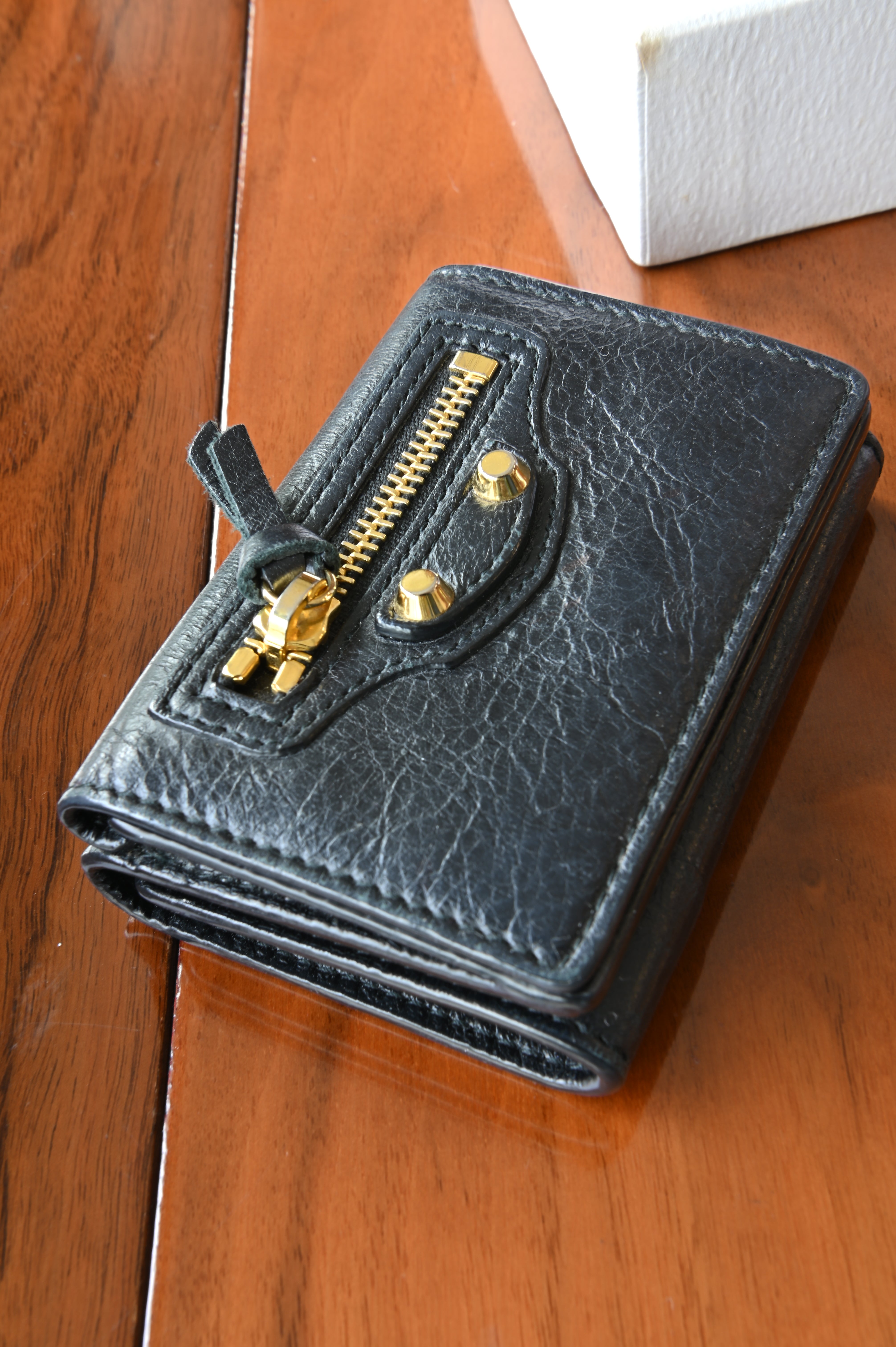 Balenciaga Black Le City Mini Wallet in Lambskin