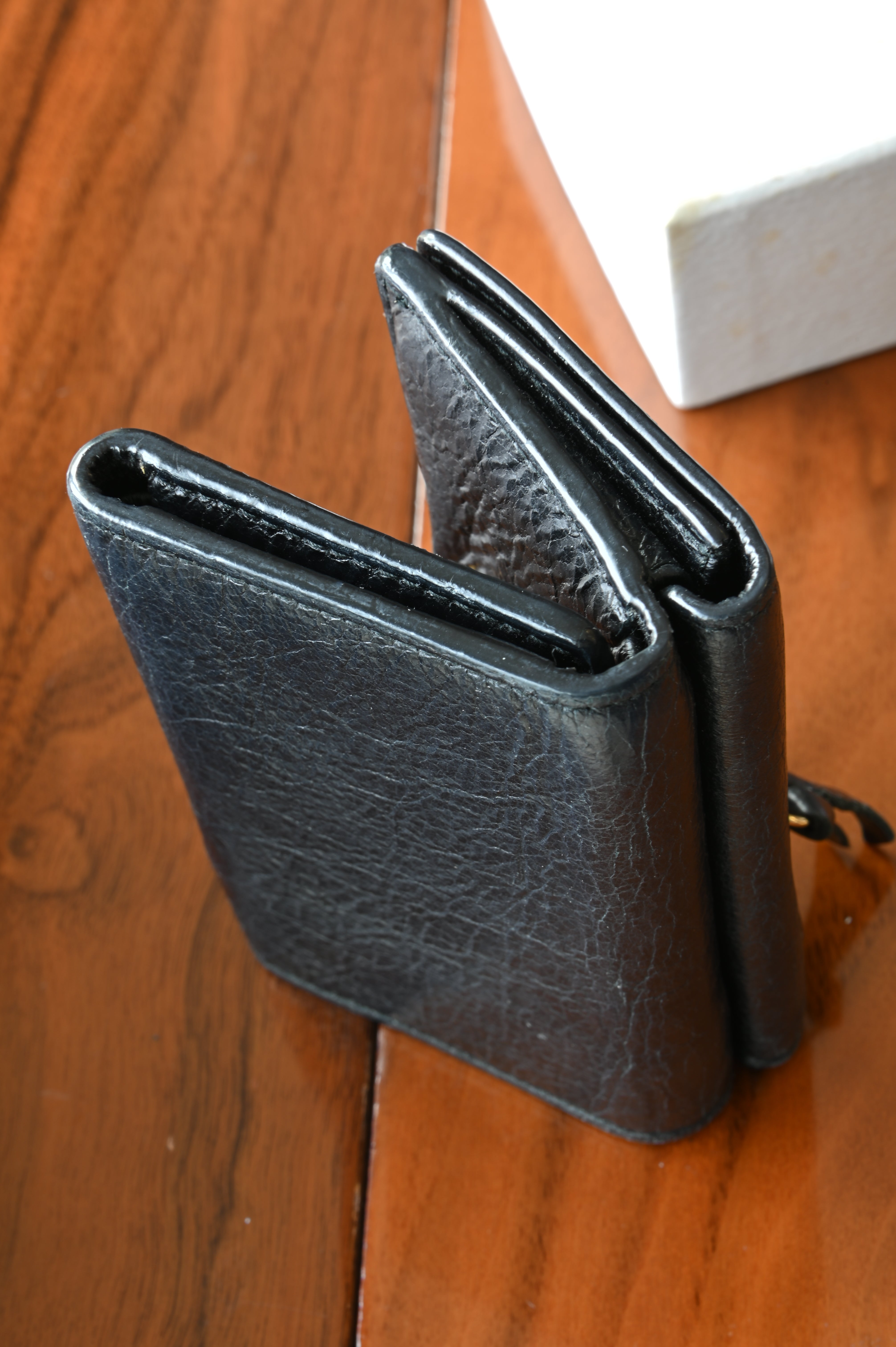Balenciaga Black Le City Mini Wallet in Lambskin side two