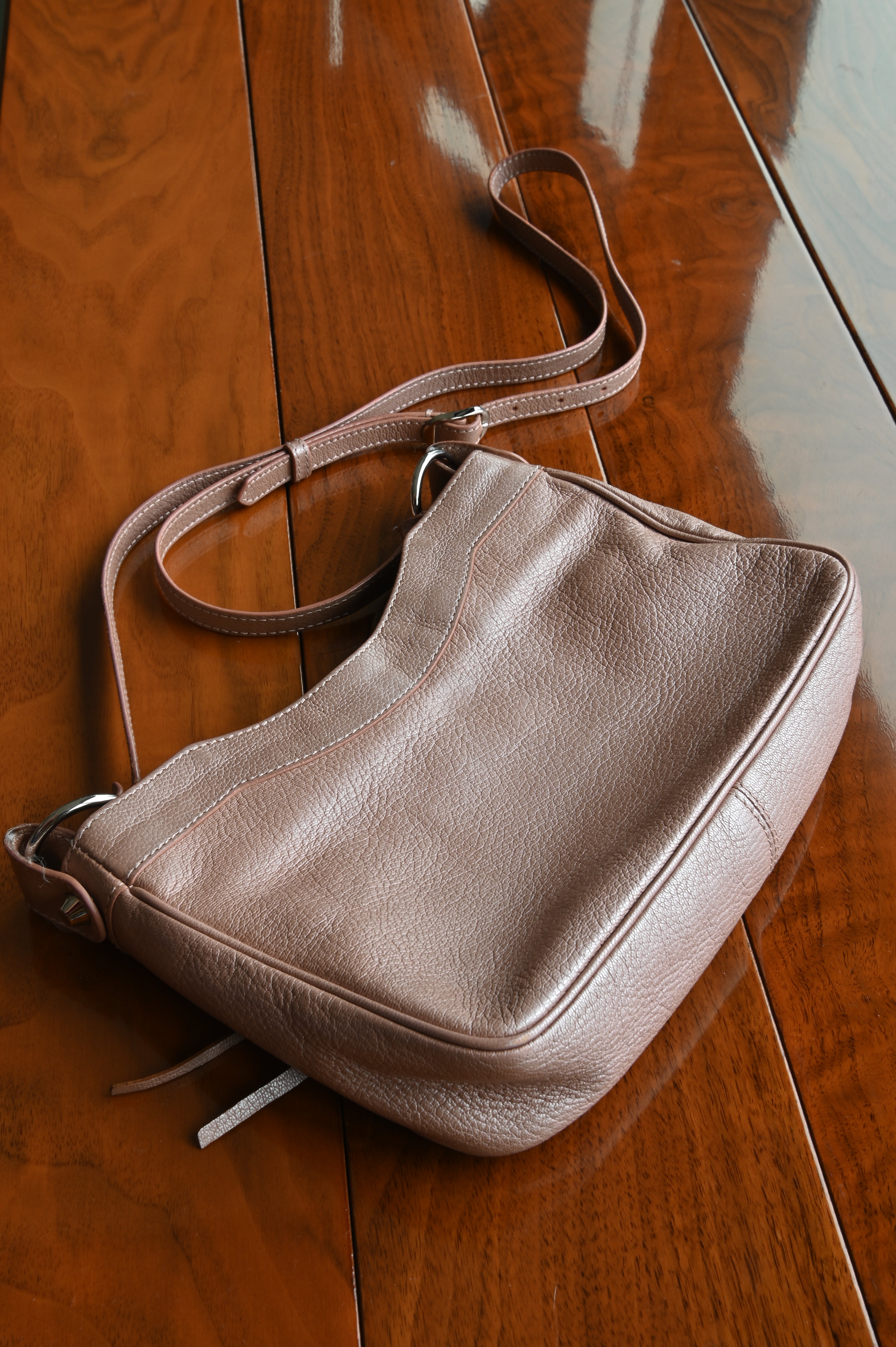 Balenciaga Pink Le City Moto Bag back