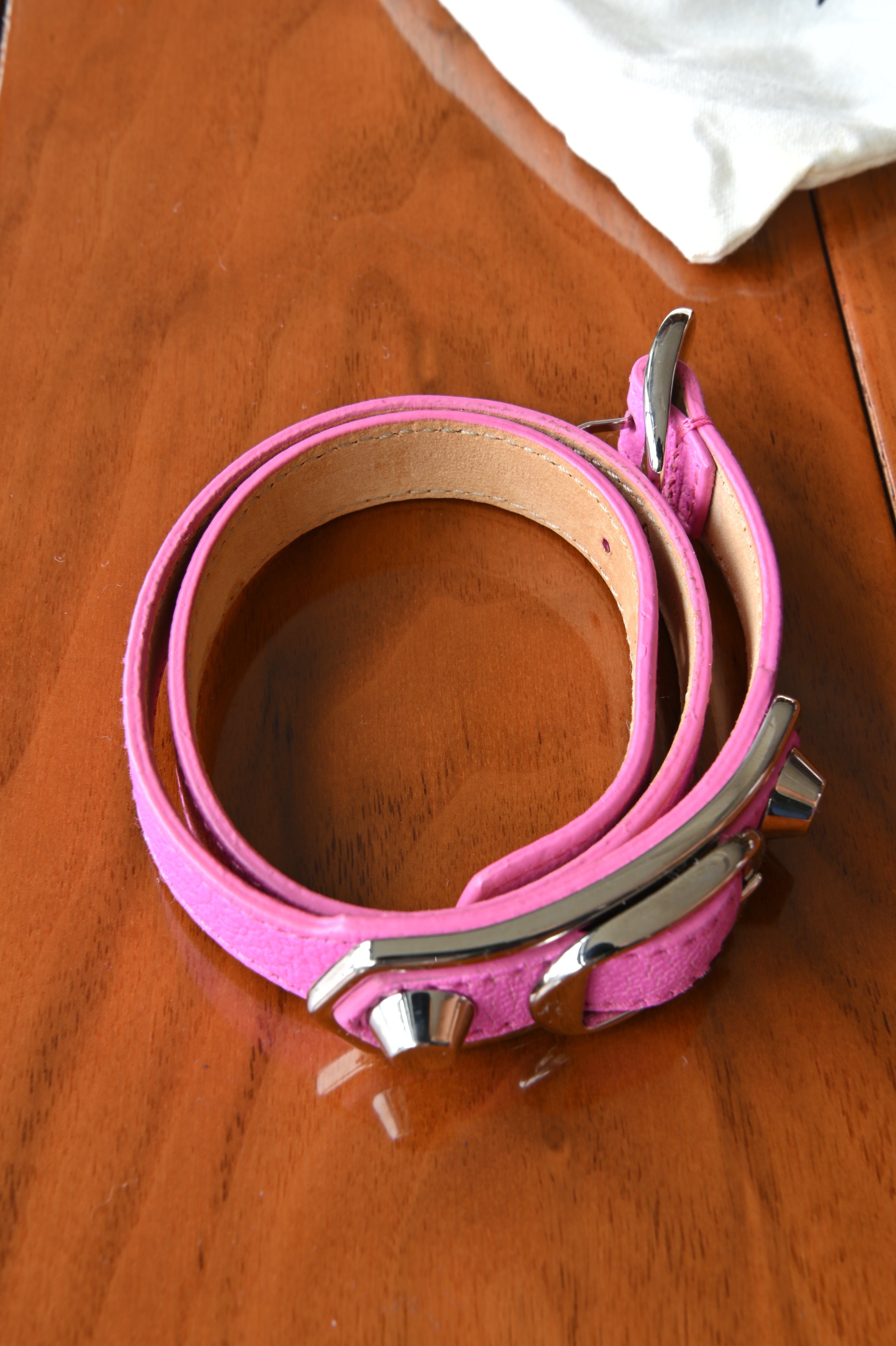 Balenciaga Pink Women's City Triple Bracelet