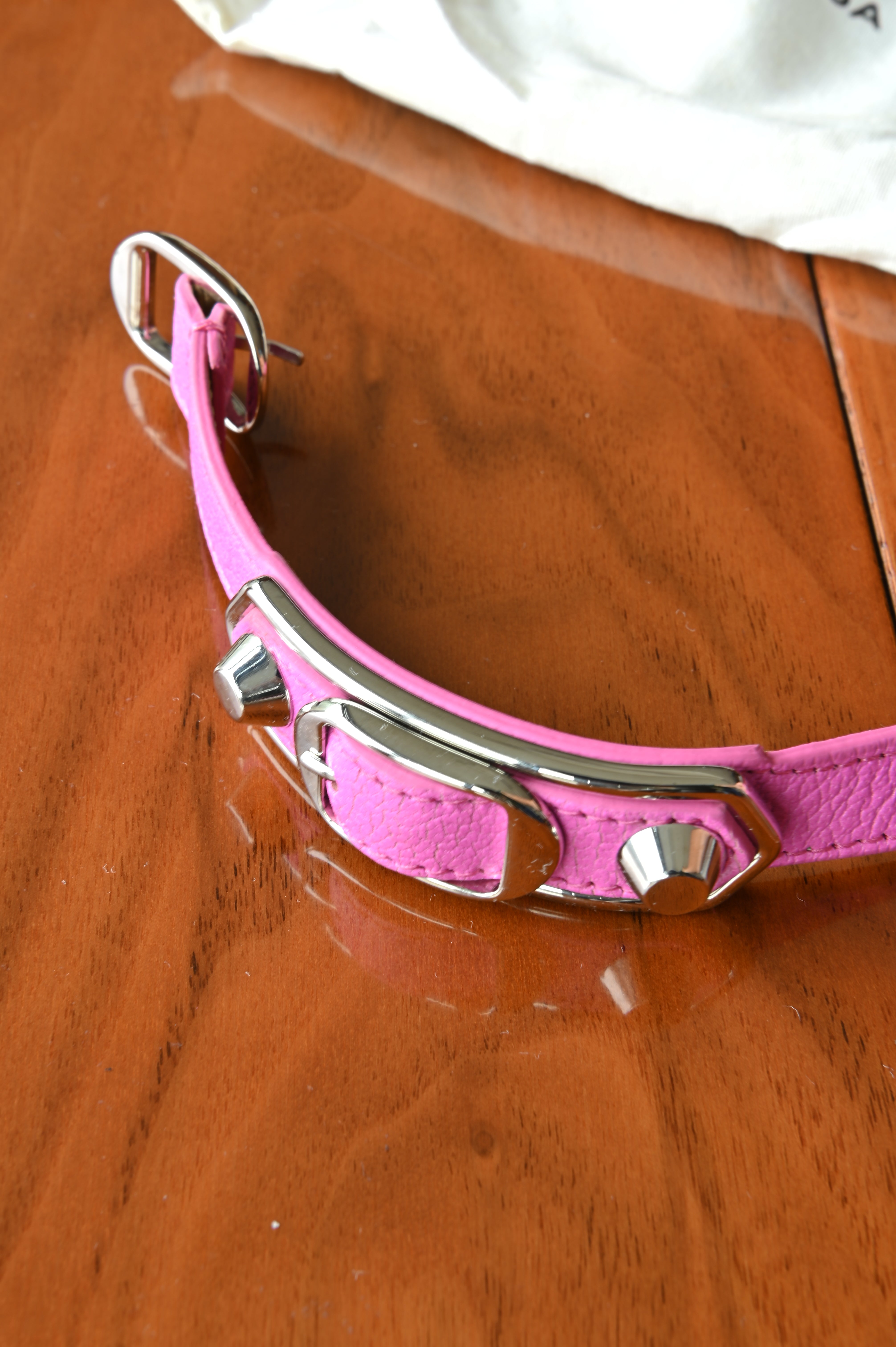 Balenciaga Pink Women's City Triple Bracelet metal