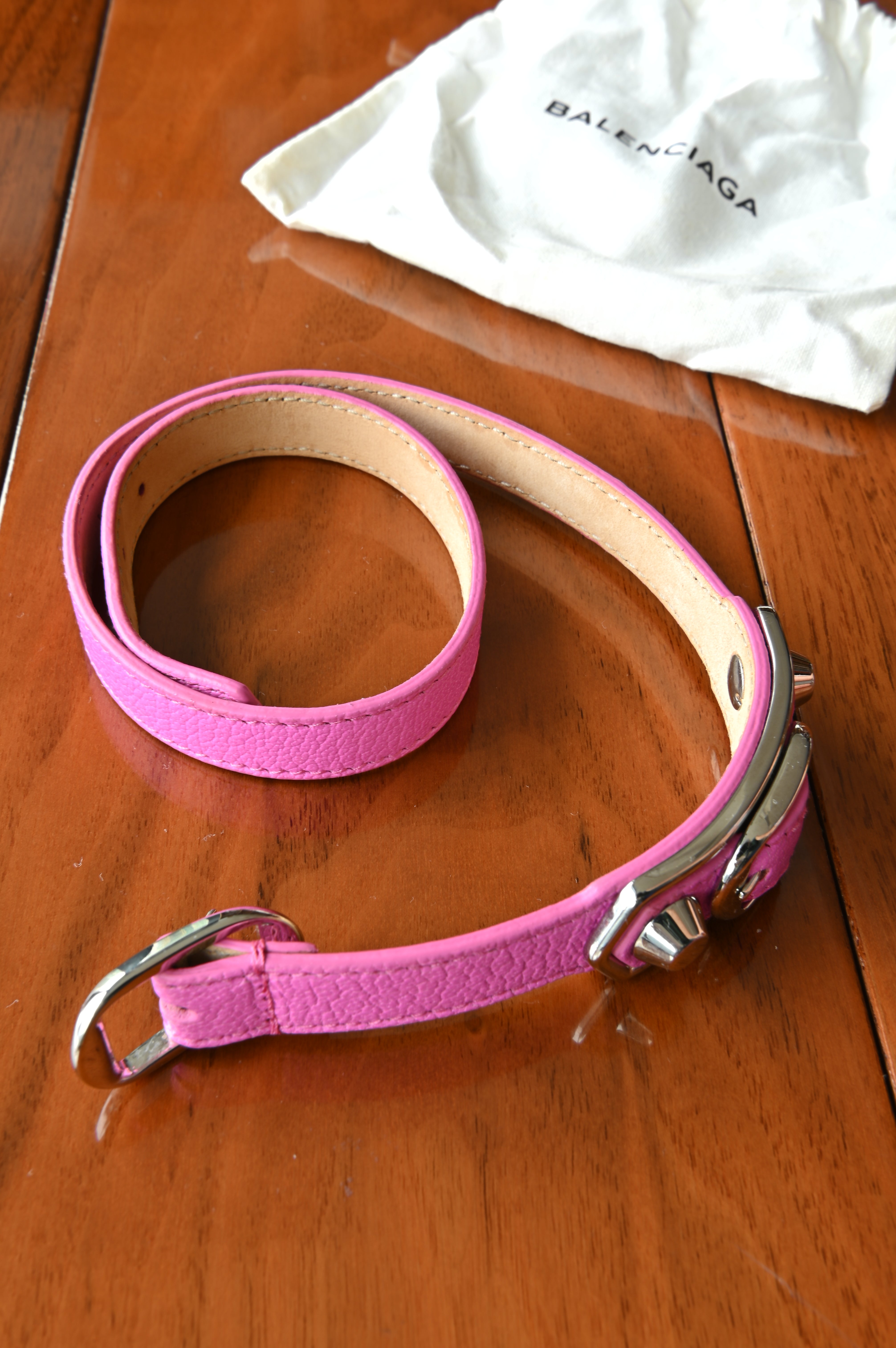 Balenciaga Pink Women's City Triple Bracelet stretch