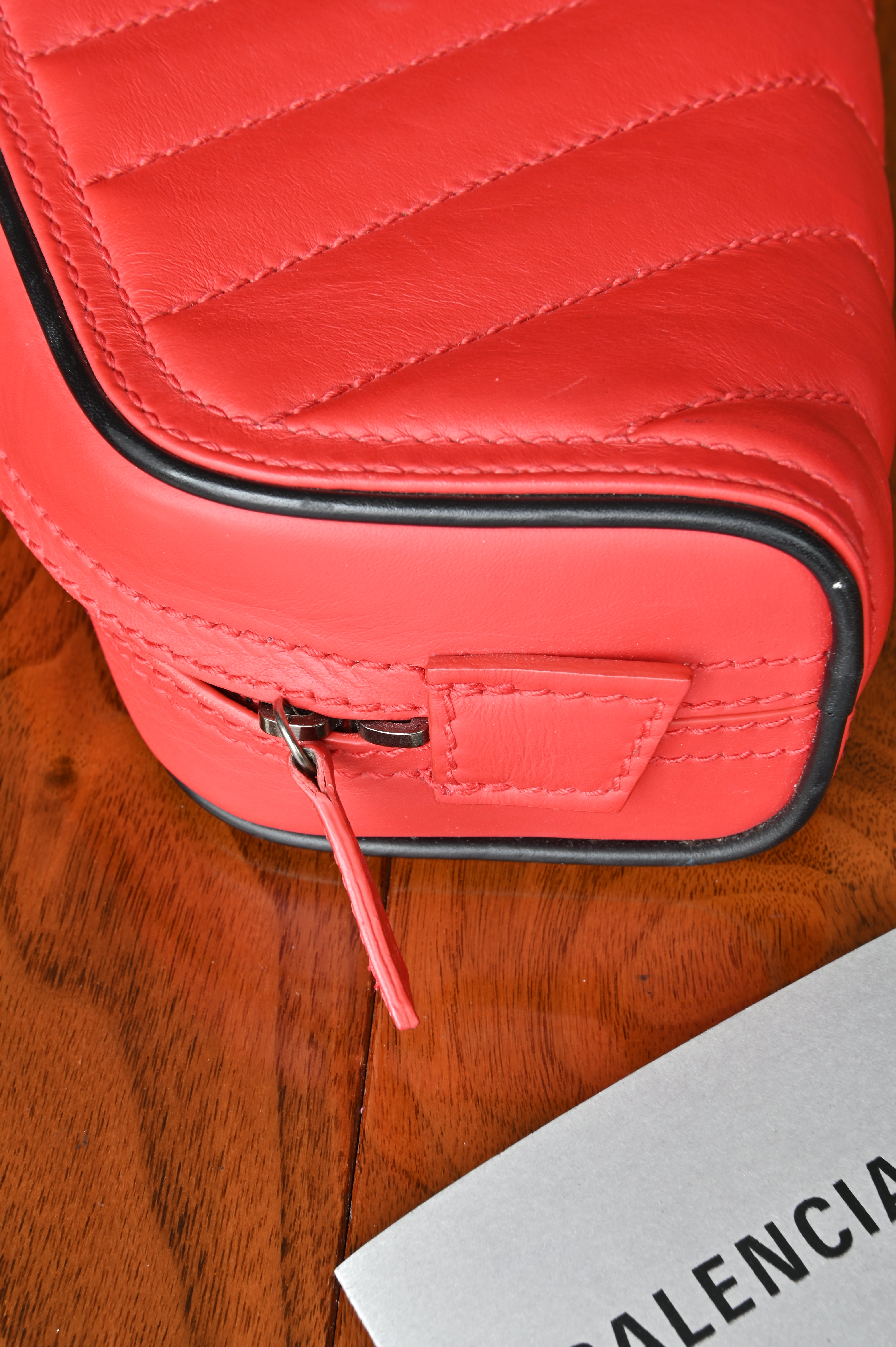 Balenciaga Red Clutch corner two
