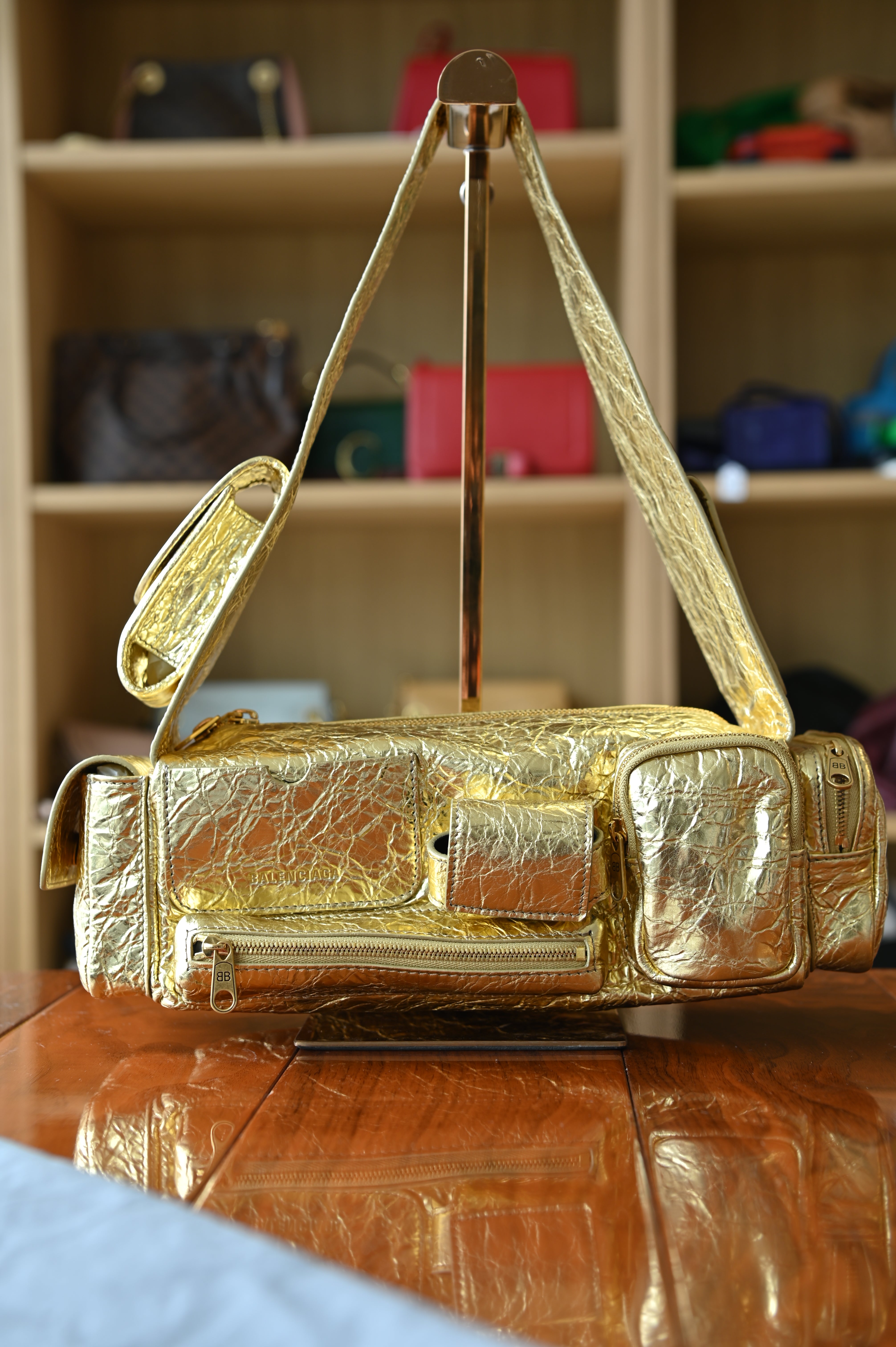 Balenciaga Superbusy Arena Lamb Sling Bag