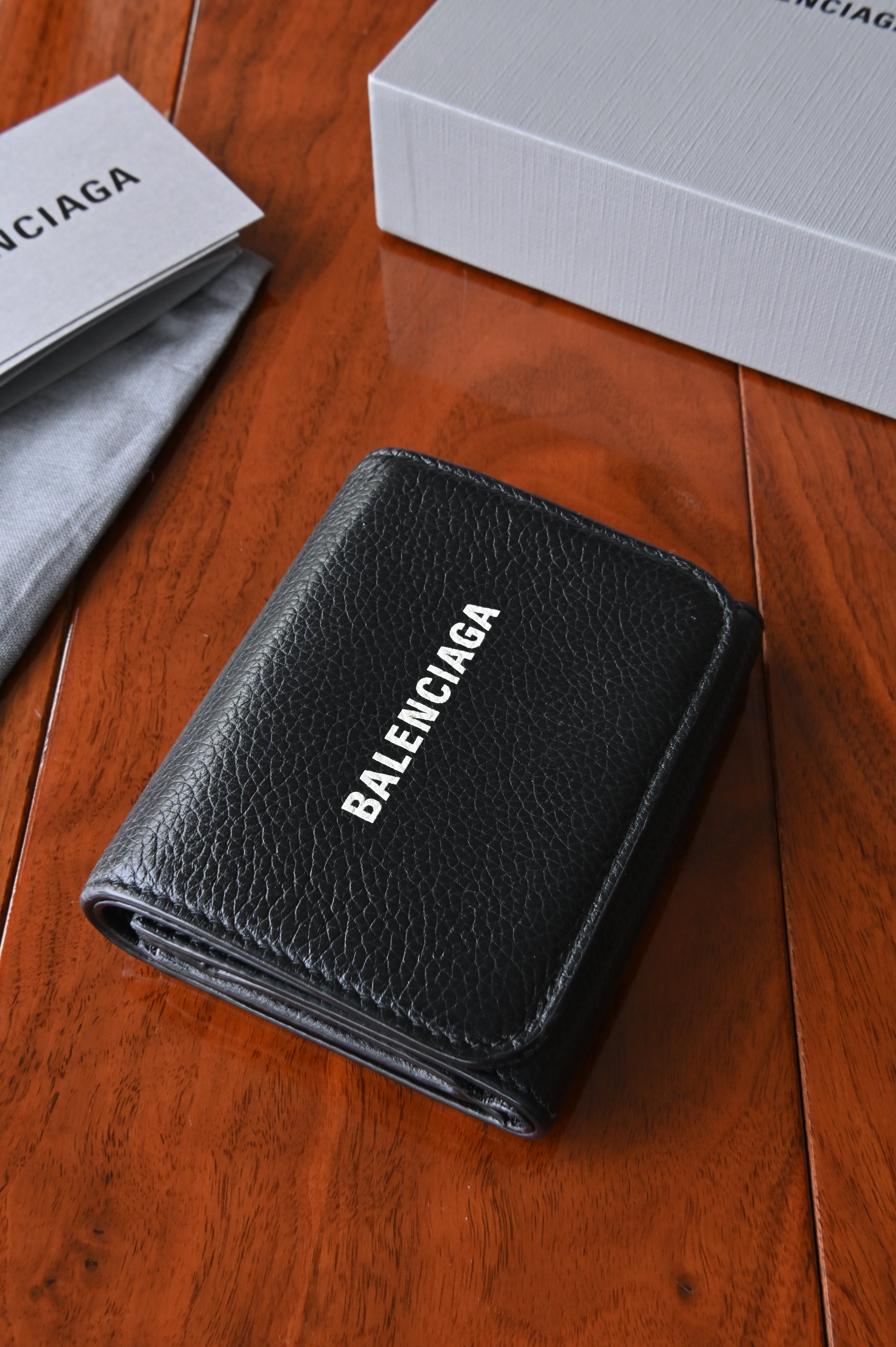 Balenciaga Women's Cash Mini Wallet in Black