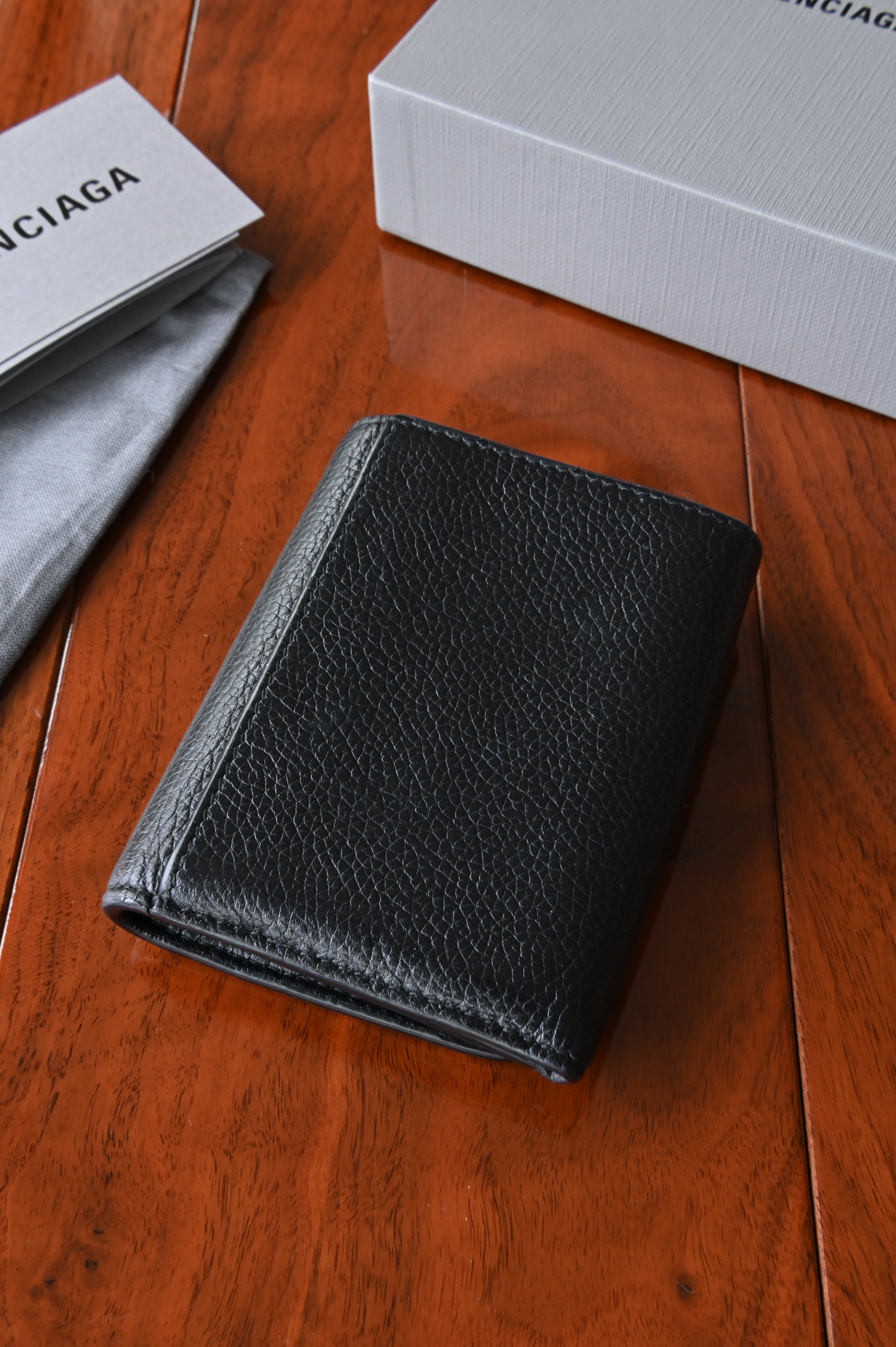 Balenciaga Women's Cash Mini Wallet in Black back