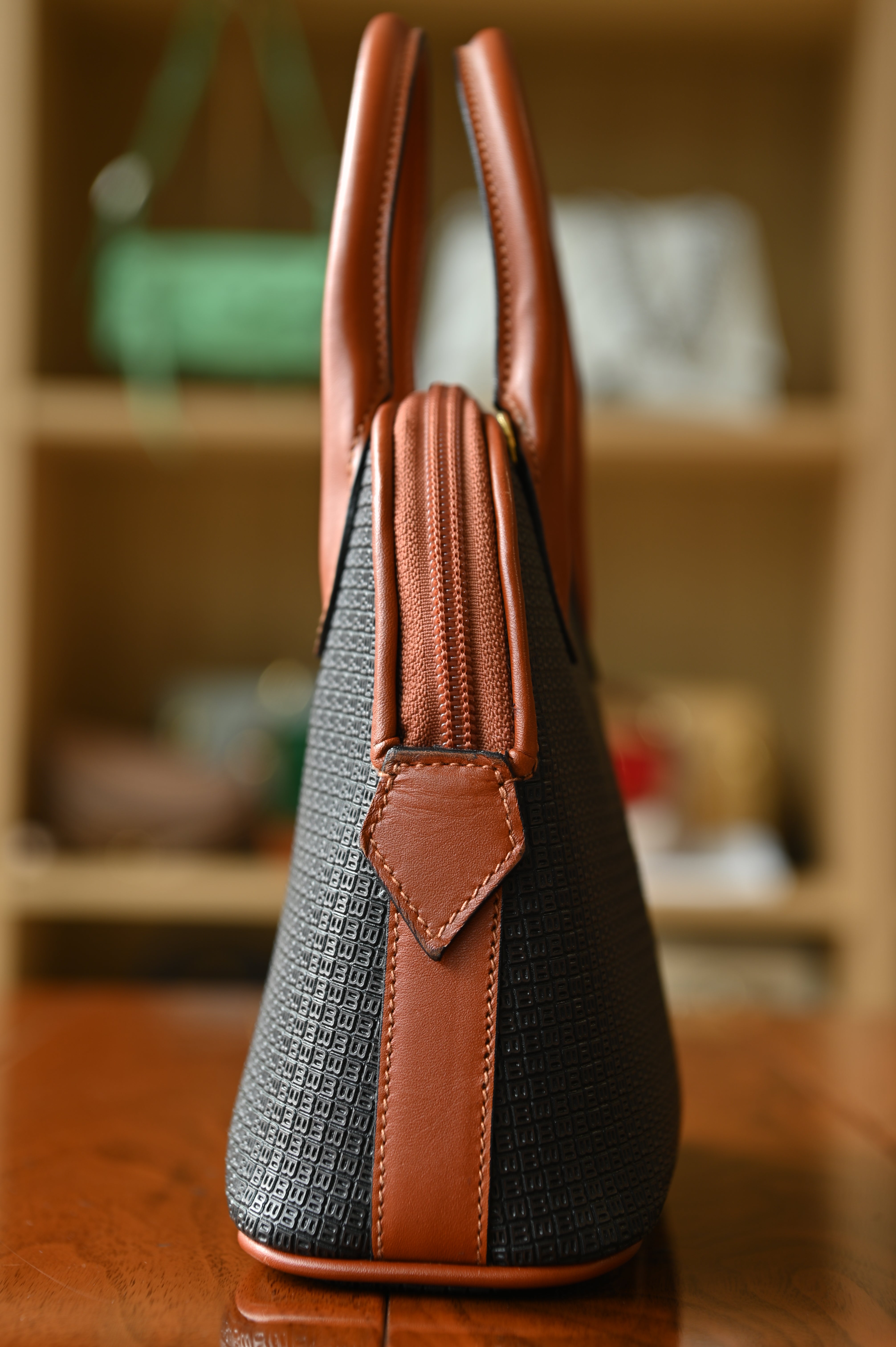 Bally Black And Brown Mini Shoulder Bag side two