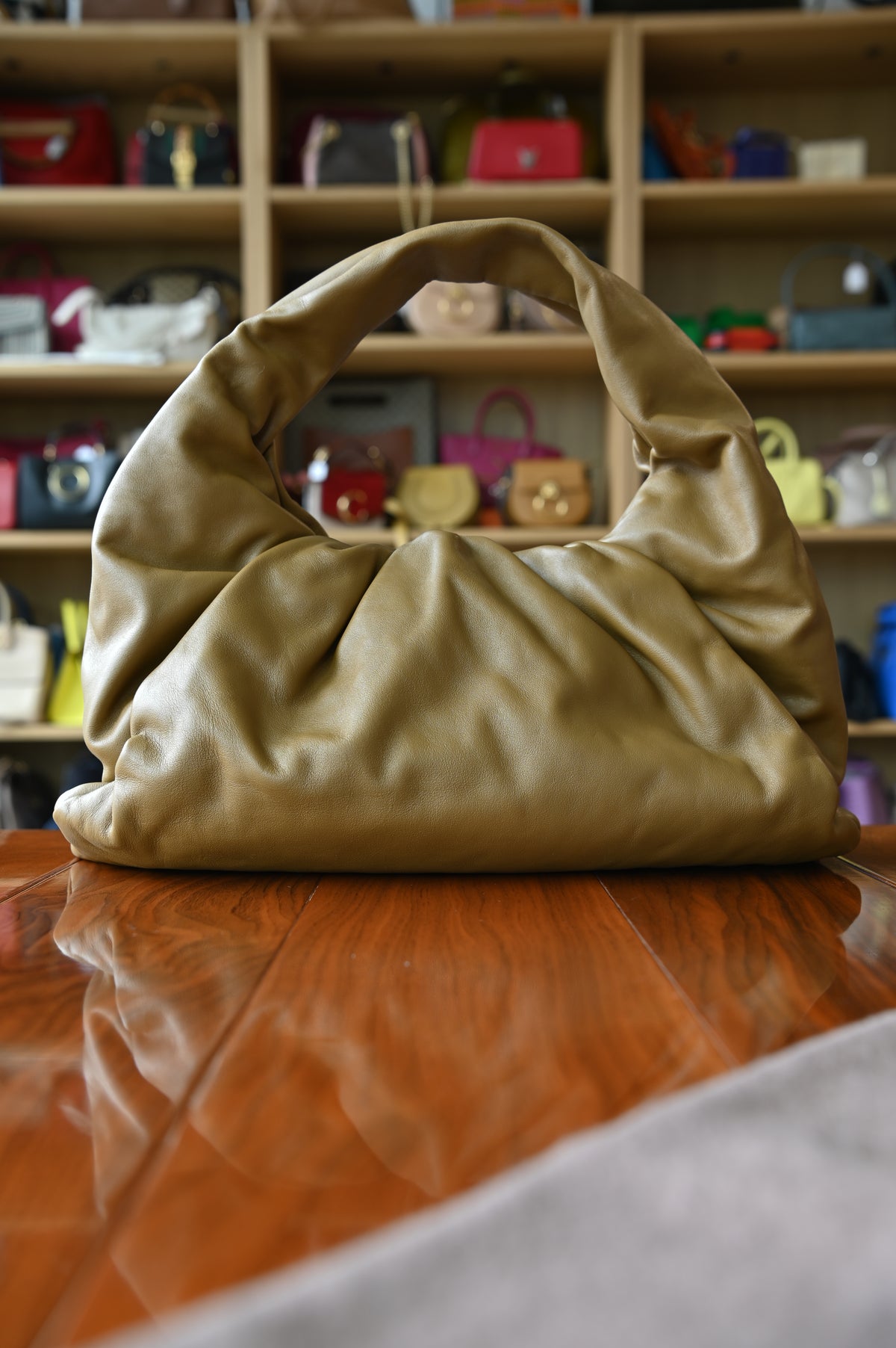 Bottega Veneta Brown Shoulder Pouch Bag back