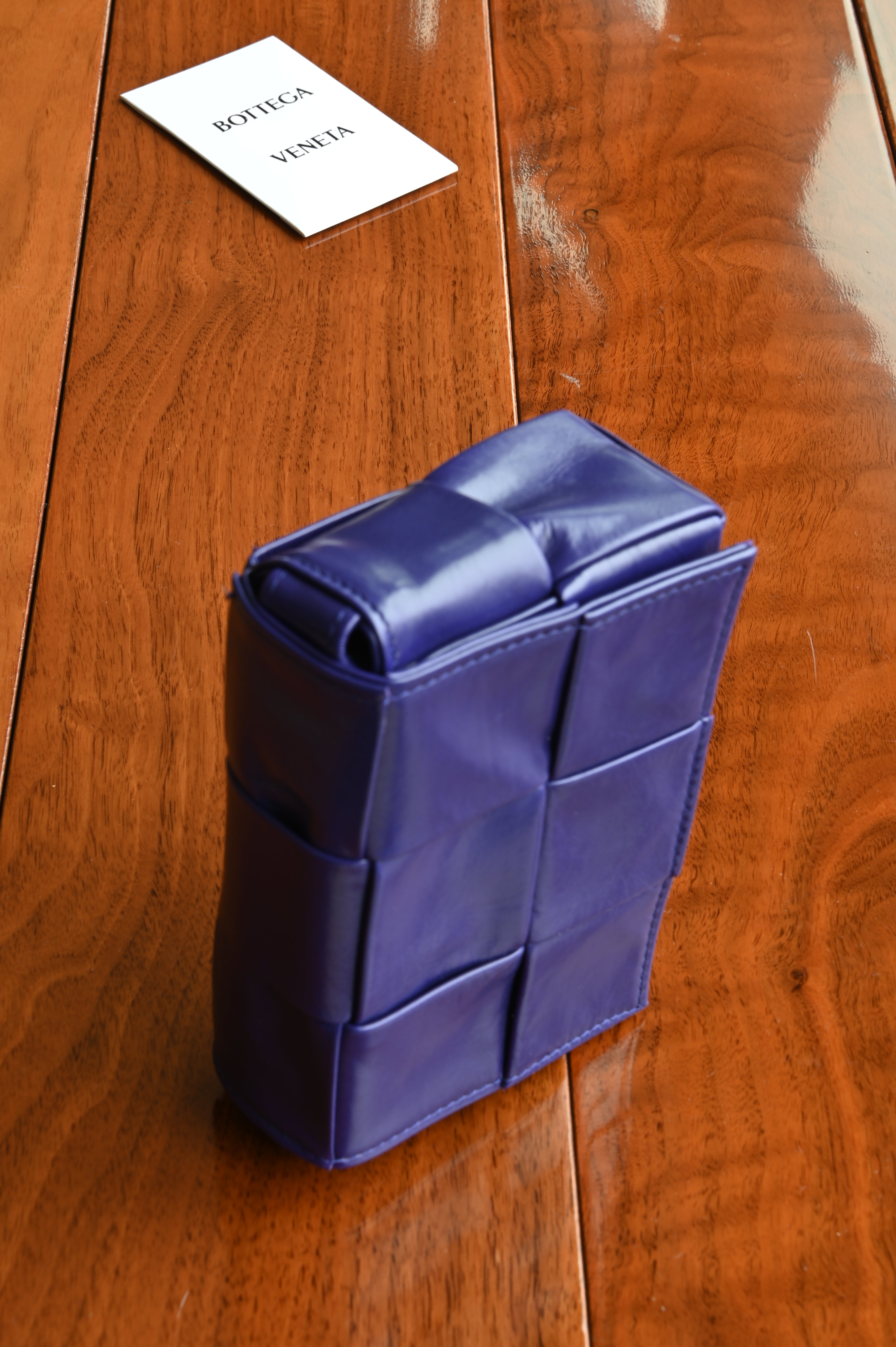 Bottega Veneta Cassette Mini Crossbody Bag behind