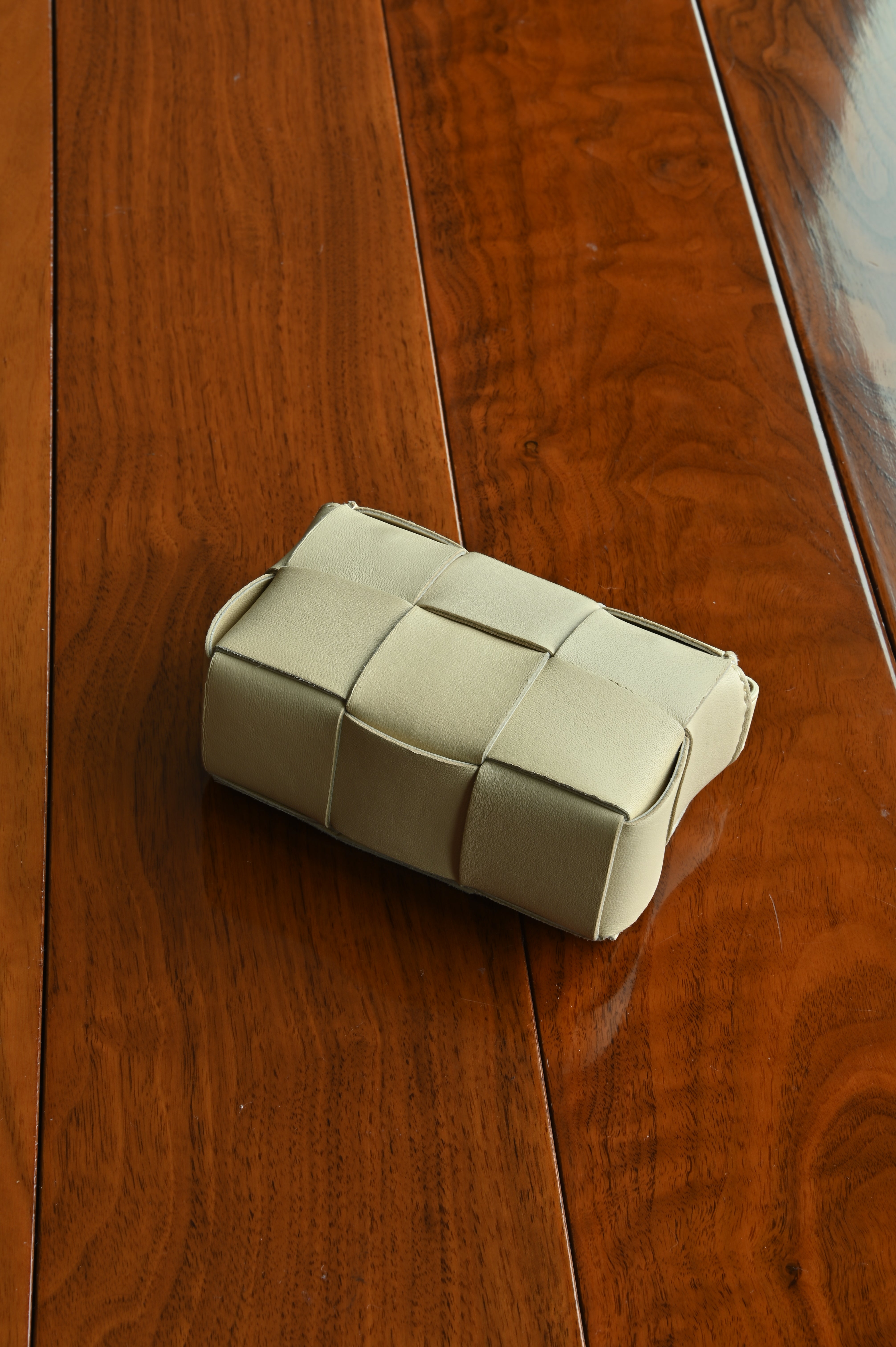 Bottega Veneta White Cassette Bag back two