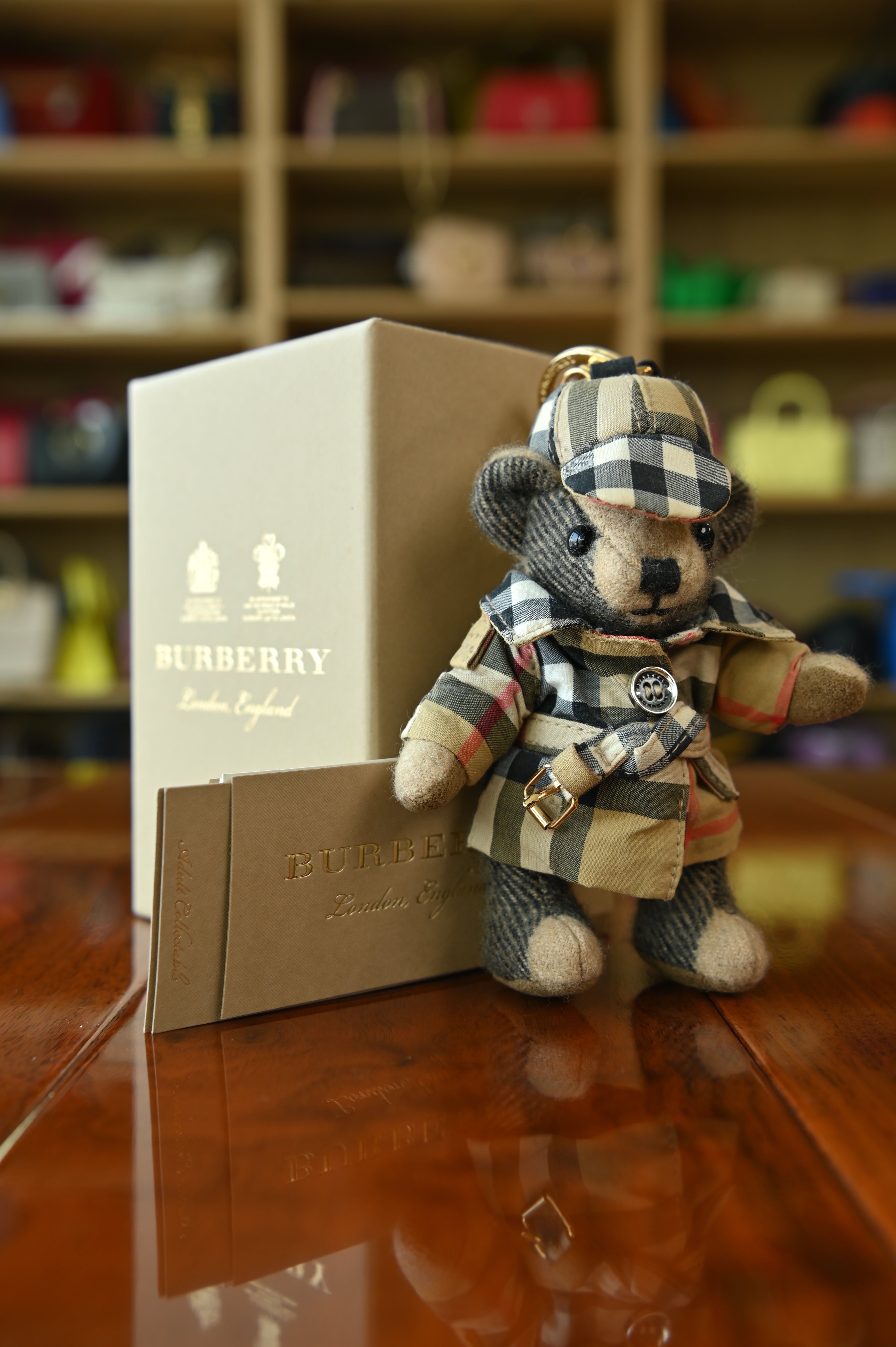 Burberry Detective Teddy Bear Keychain