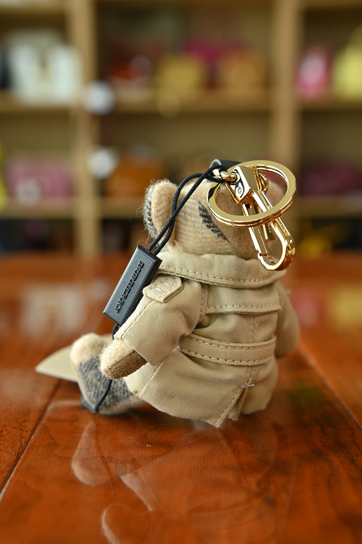 Burberry Light Beige Teddy Bear Cloak Keychain back