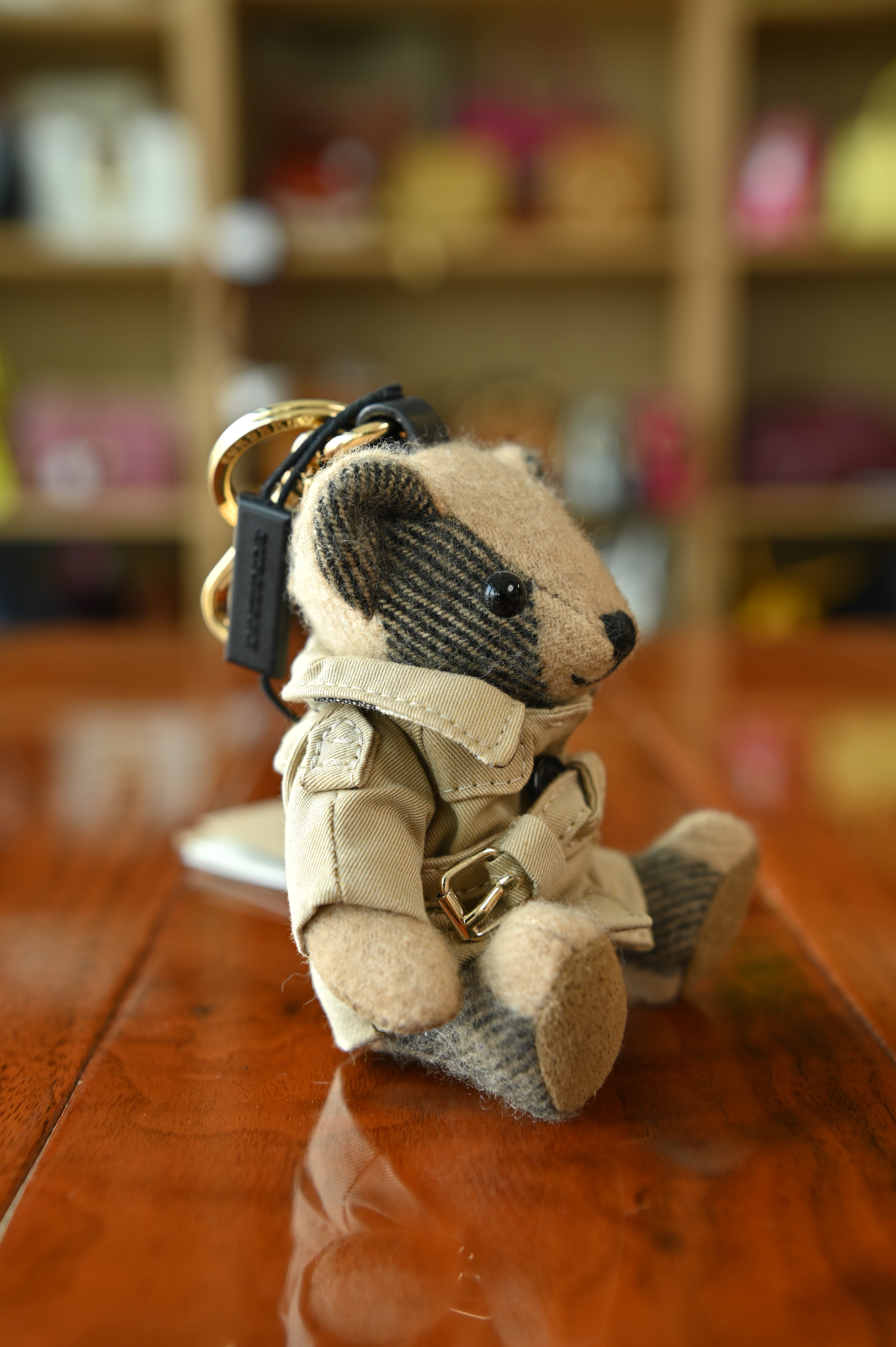 Burberry Light Beige Teddy Bear Cloak Keychain side two