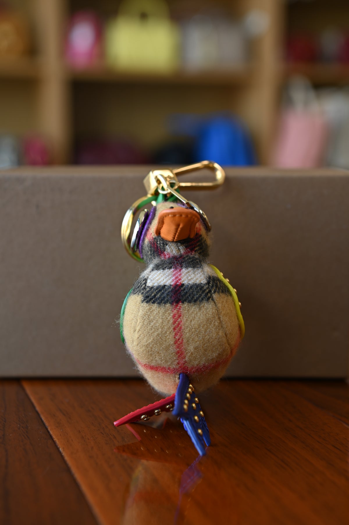 Burberry Multicolor Duck Gold Bag Charm front