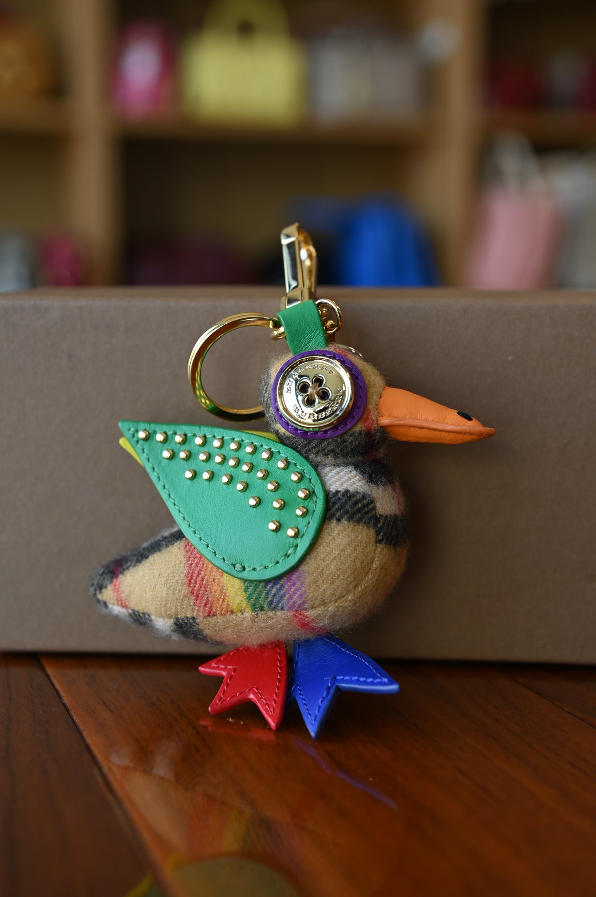 Burberry Multicolor Duck Gold Bag Charm side