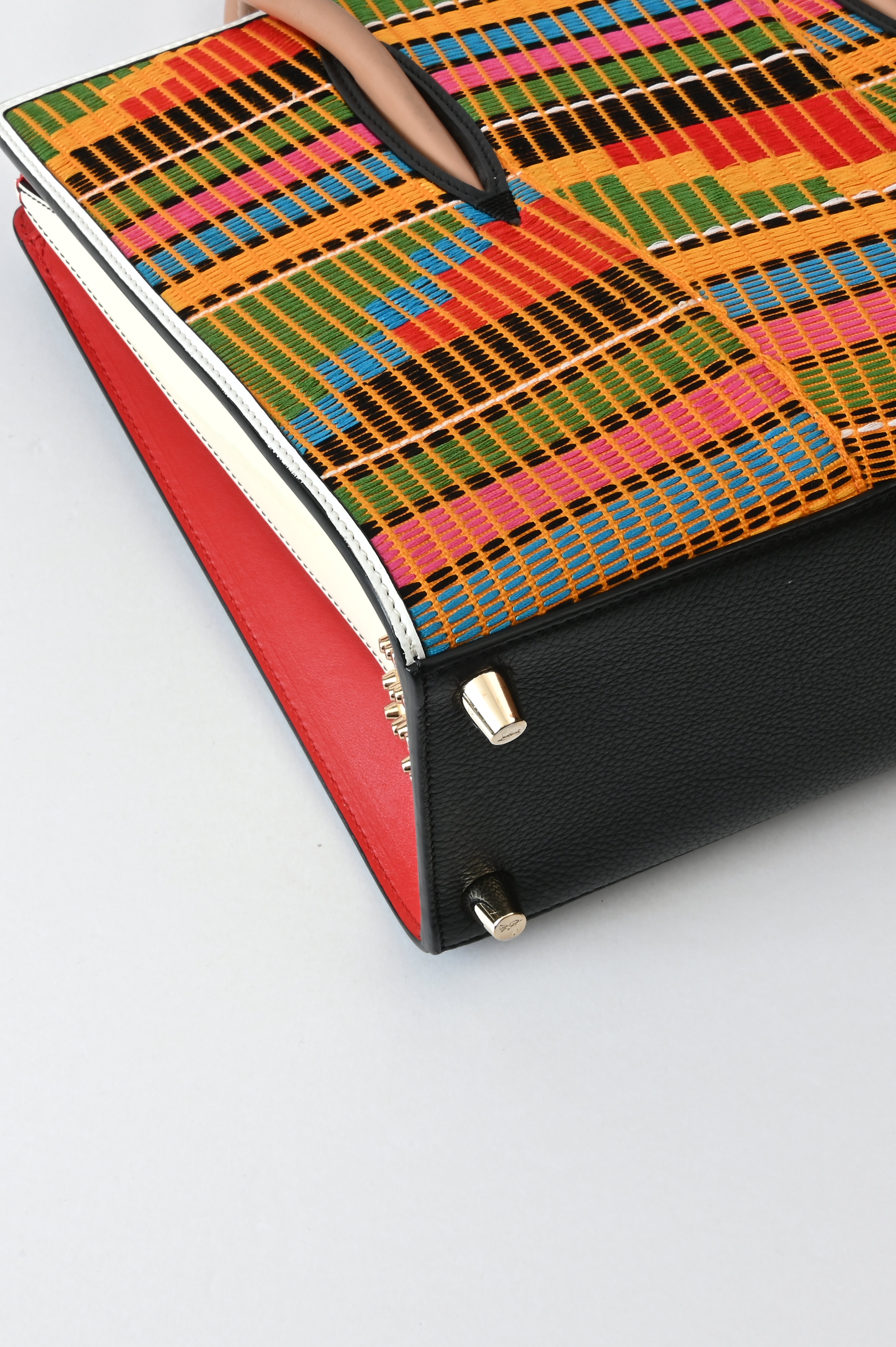 Christian Louboutin Paloma Tote Leather and Africube Textile