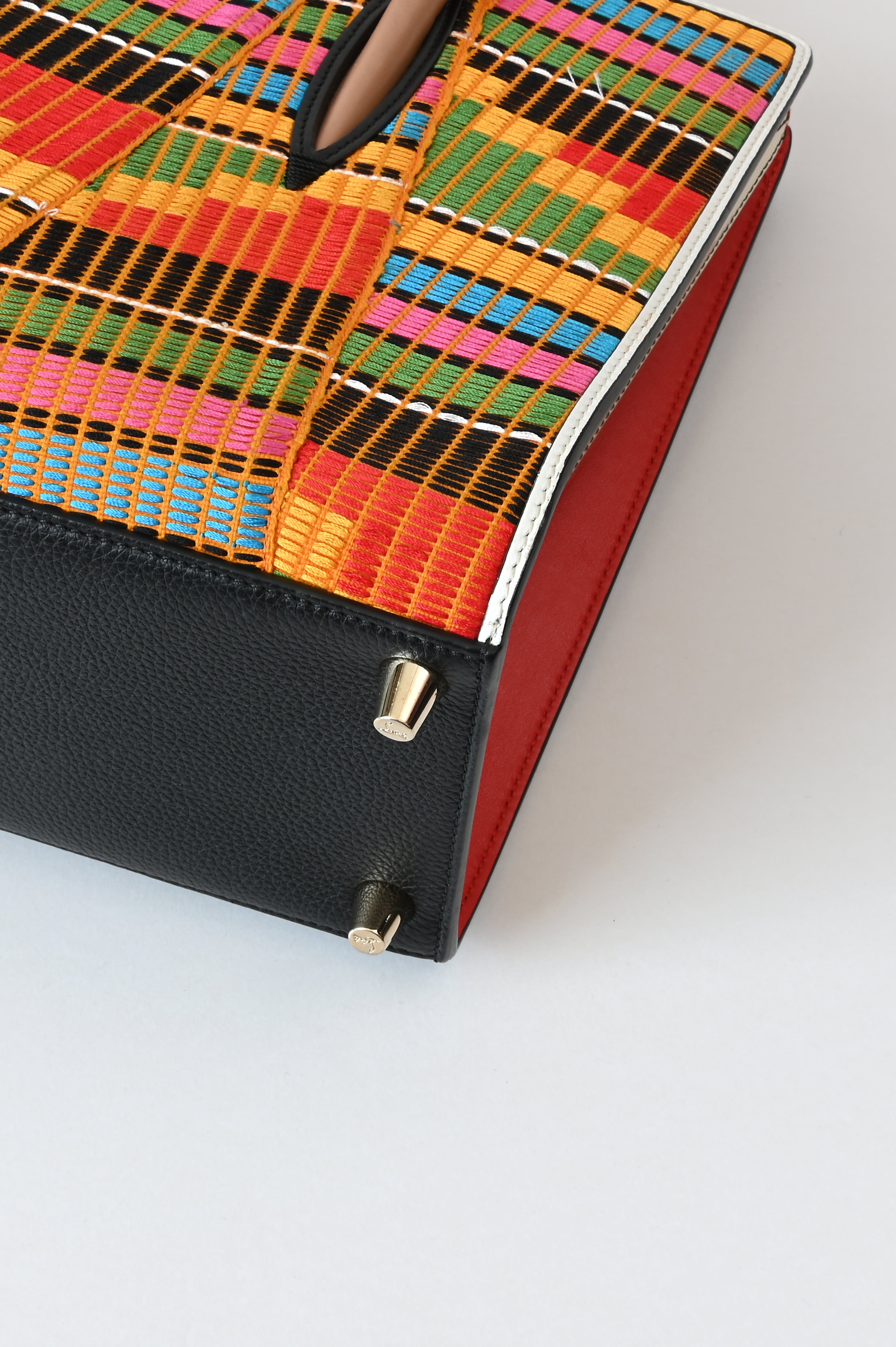 Christian Louboutin Paloma Tote Leather and Africube Textile