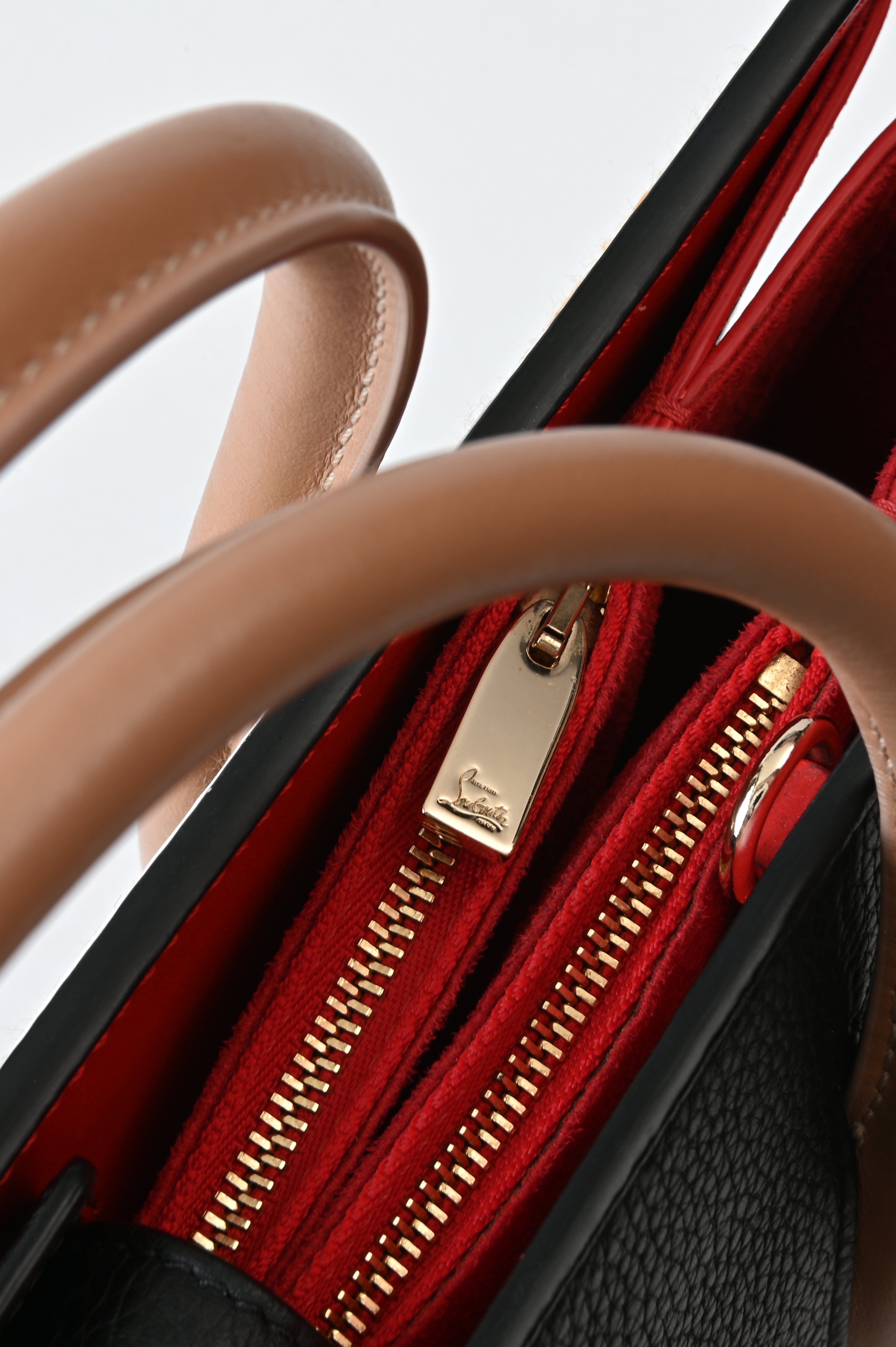 Christian Louboutin Paloma Tote Leather and Africube Textile