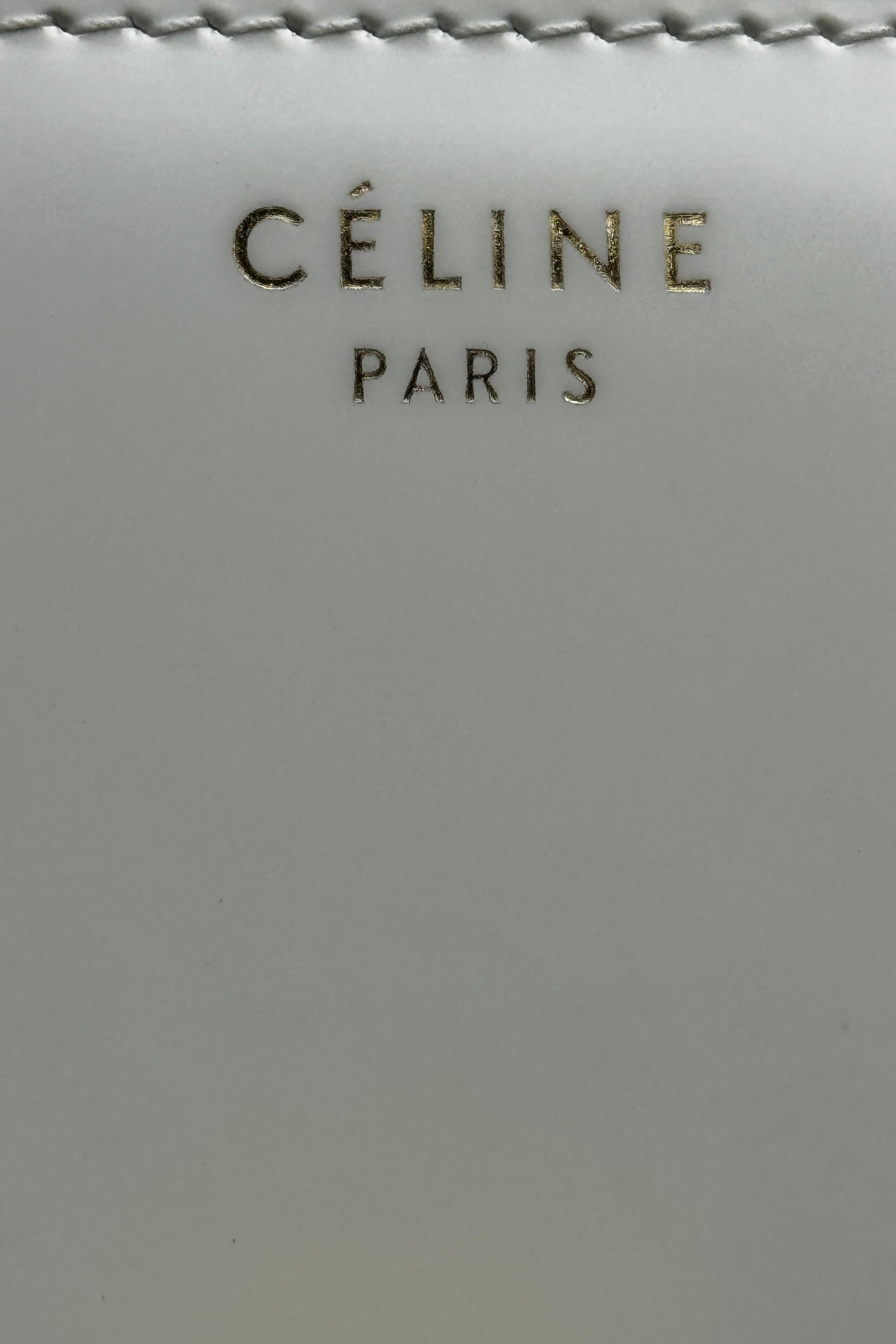Celine White Classic Box Bag logo
