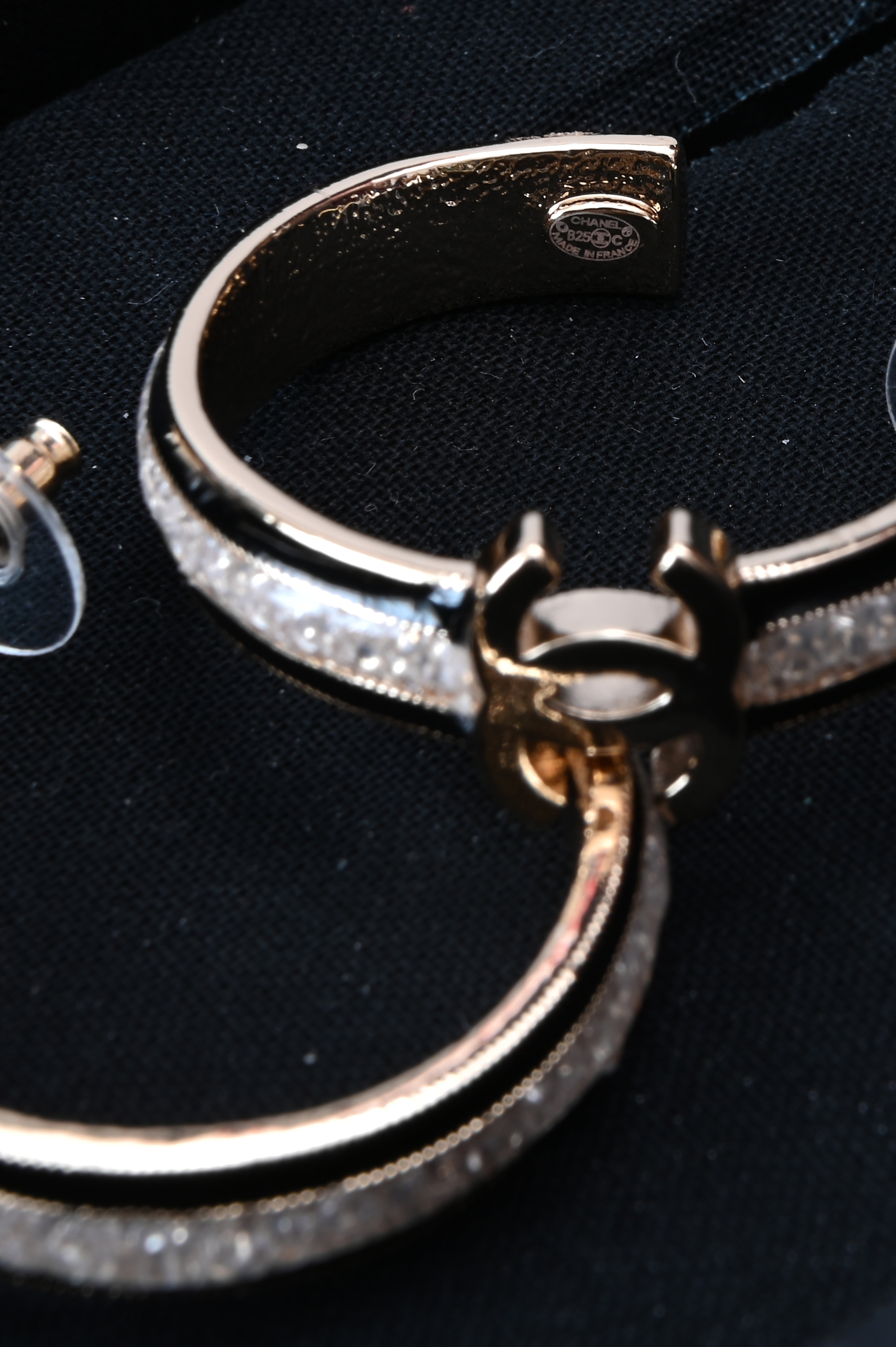 Chanel CC B25 Hoop Earrings