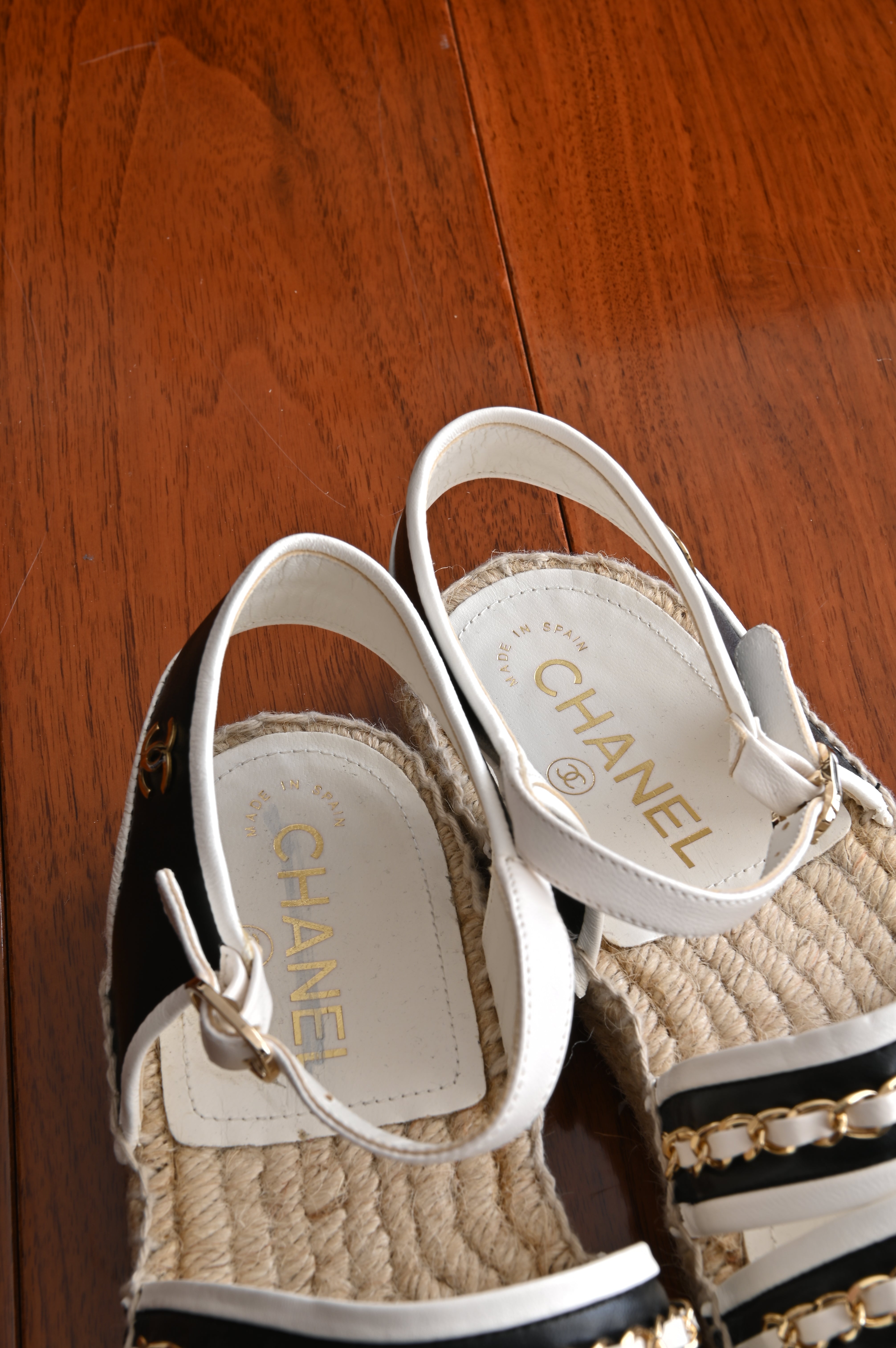 Chanel Espadrilles Chained cage Sandals