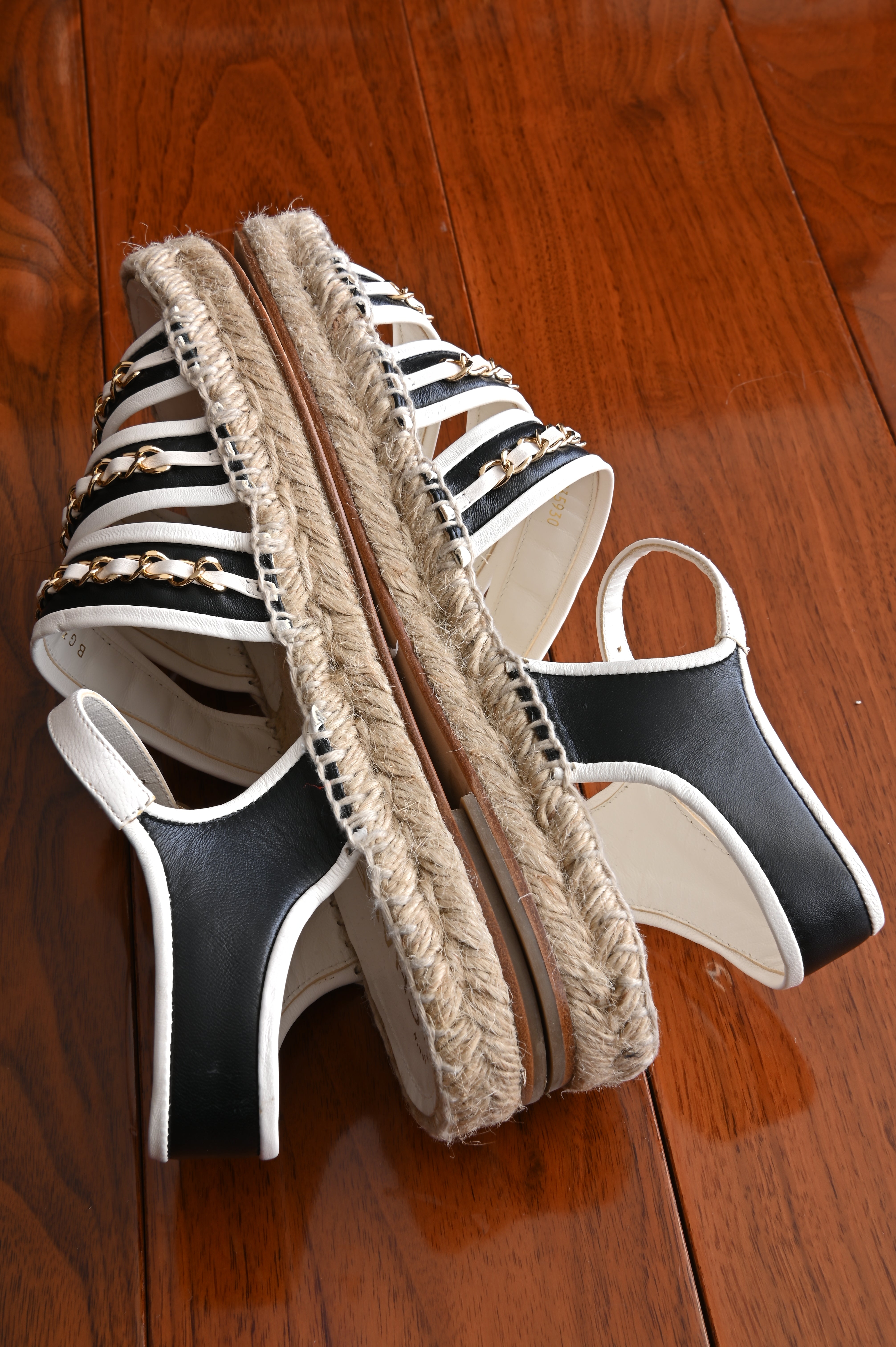 Chanel Espadrilles Chained cage Sandals