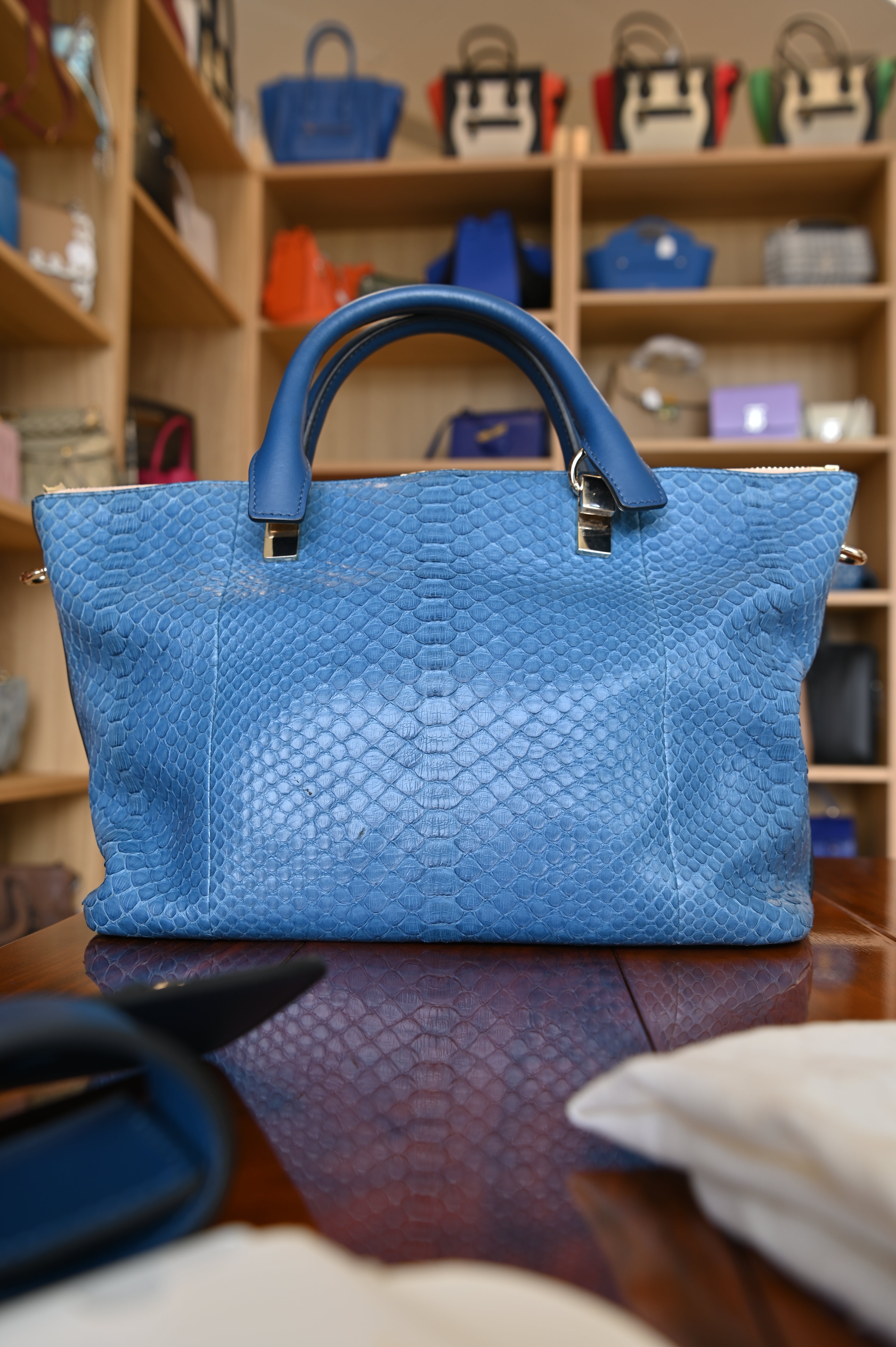 Chloé Baylee Python Crossbody Bag