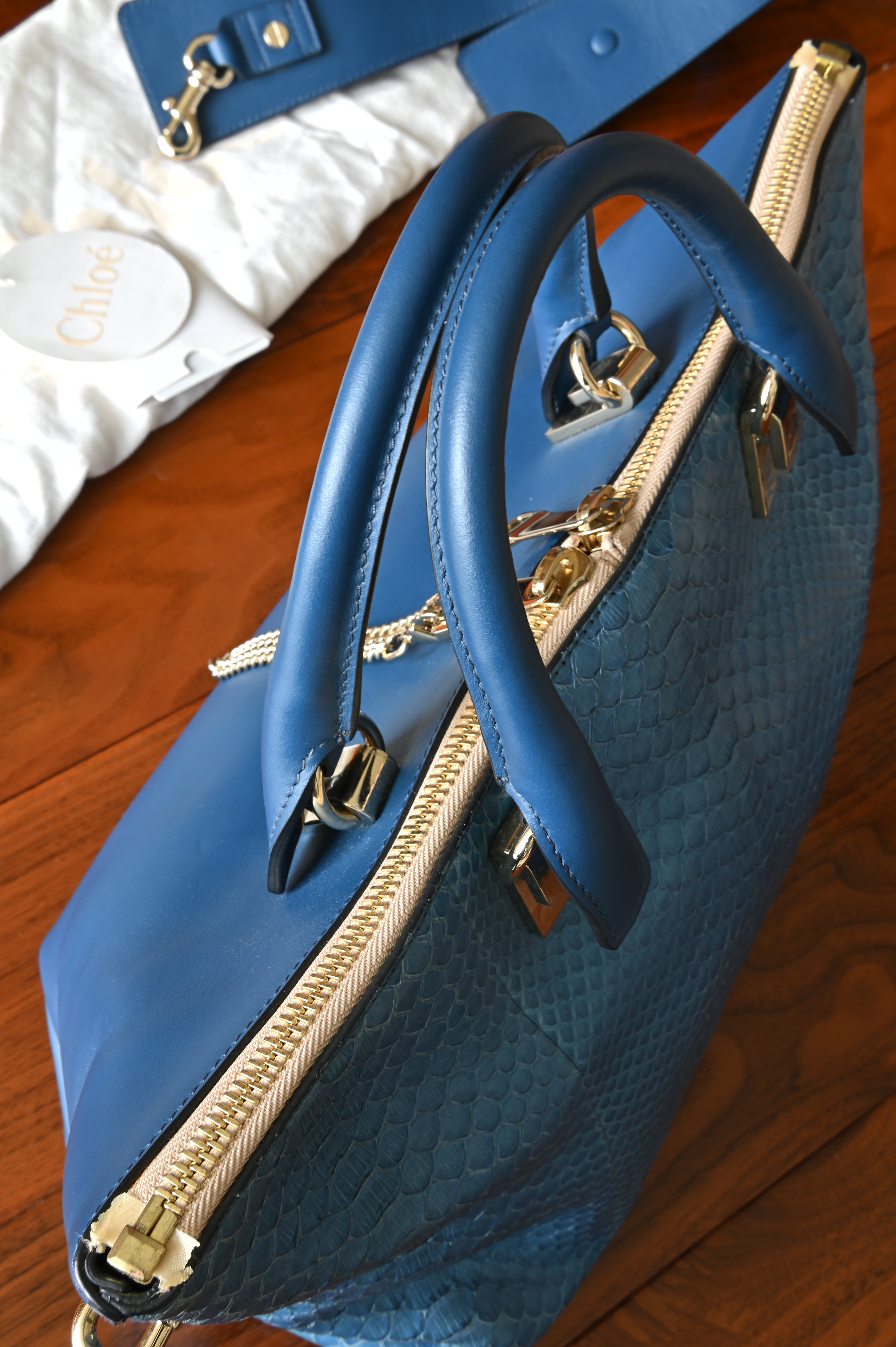 Chloé Baylee Python Crossbody Bag handle