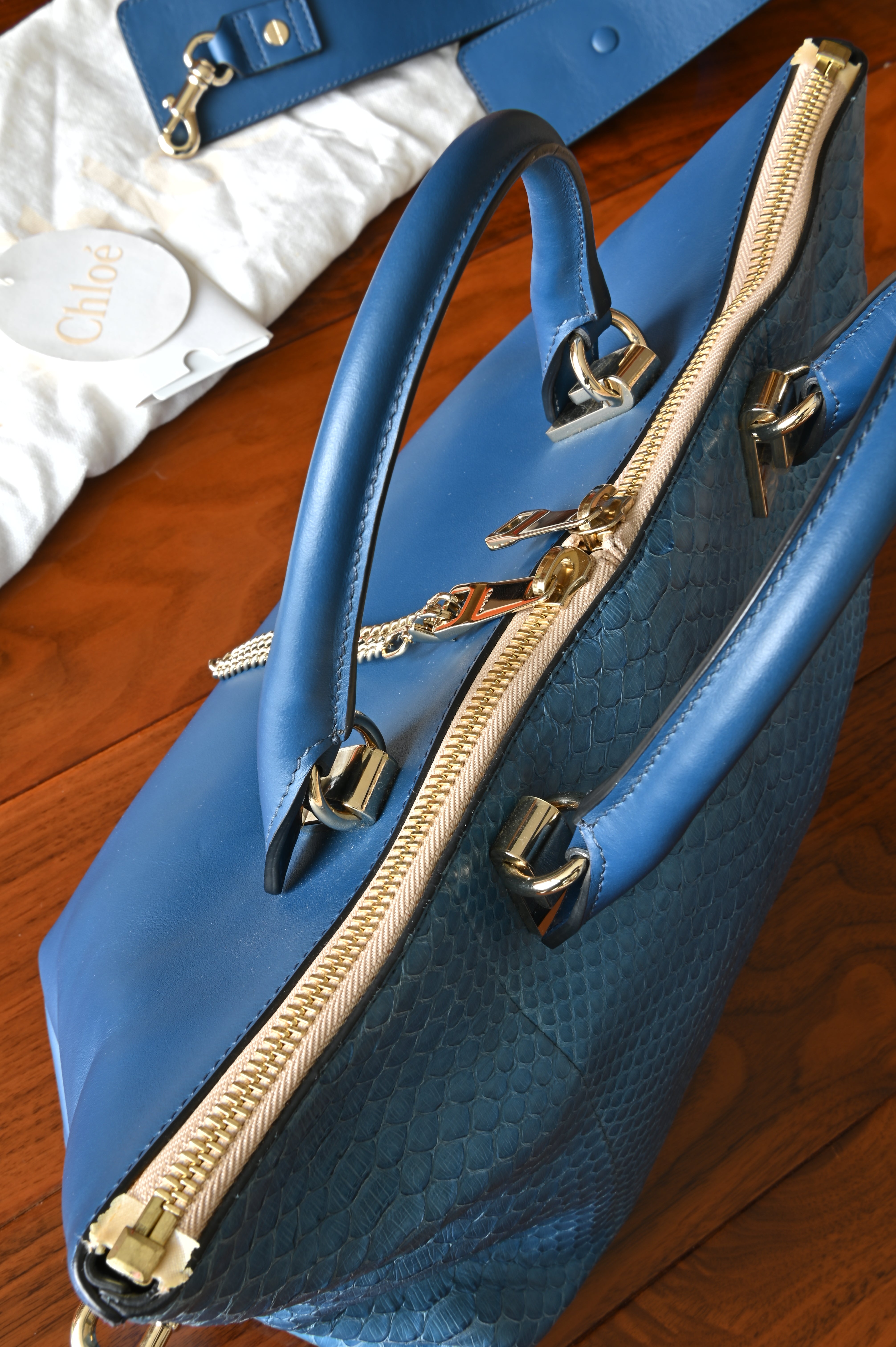 Chloé Baylee Python Crossbody Bag top