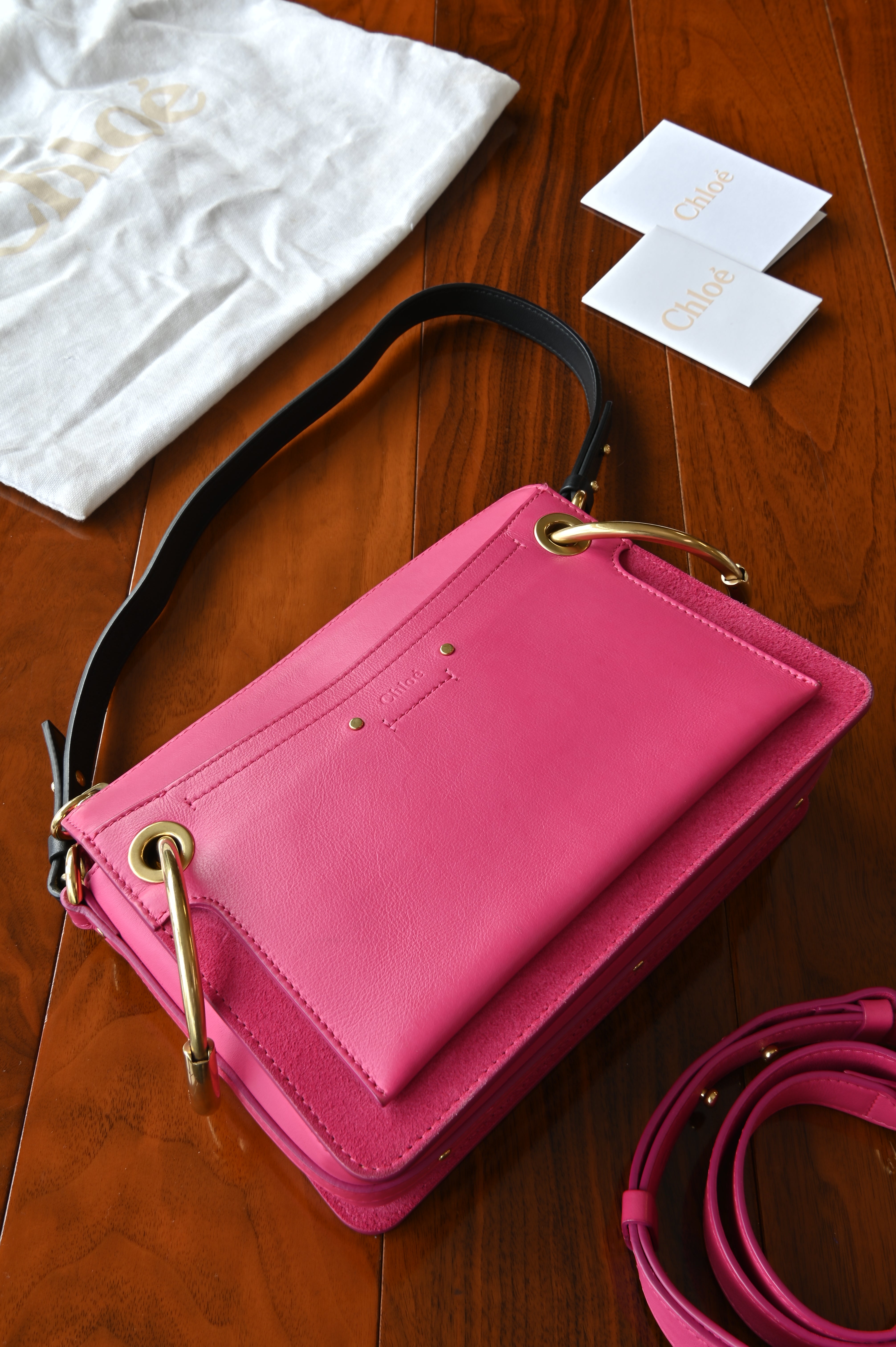 Chloé Small Pink Suede Calf Shoulder Bag