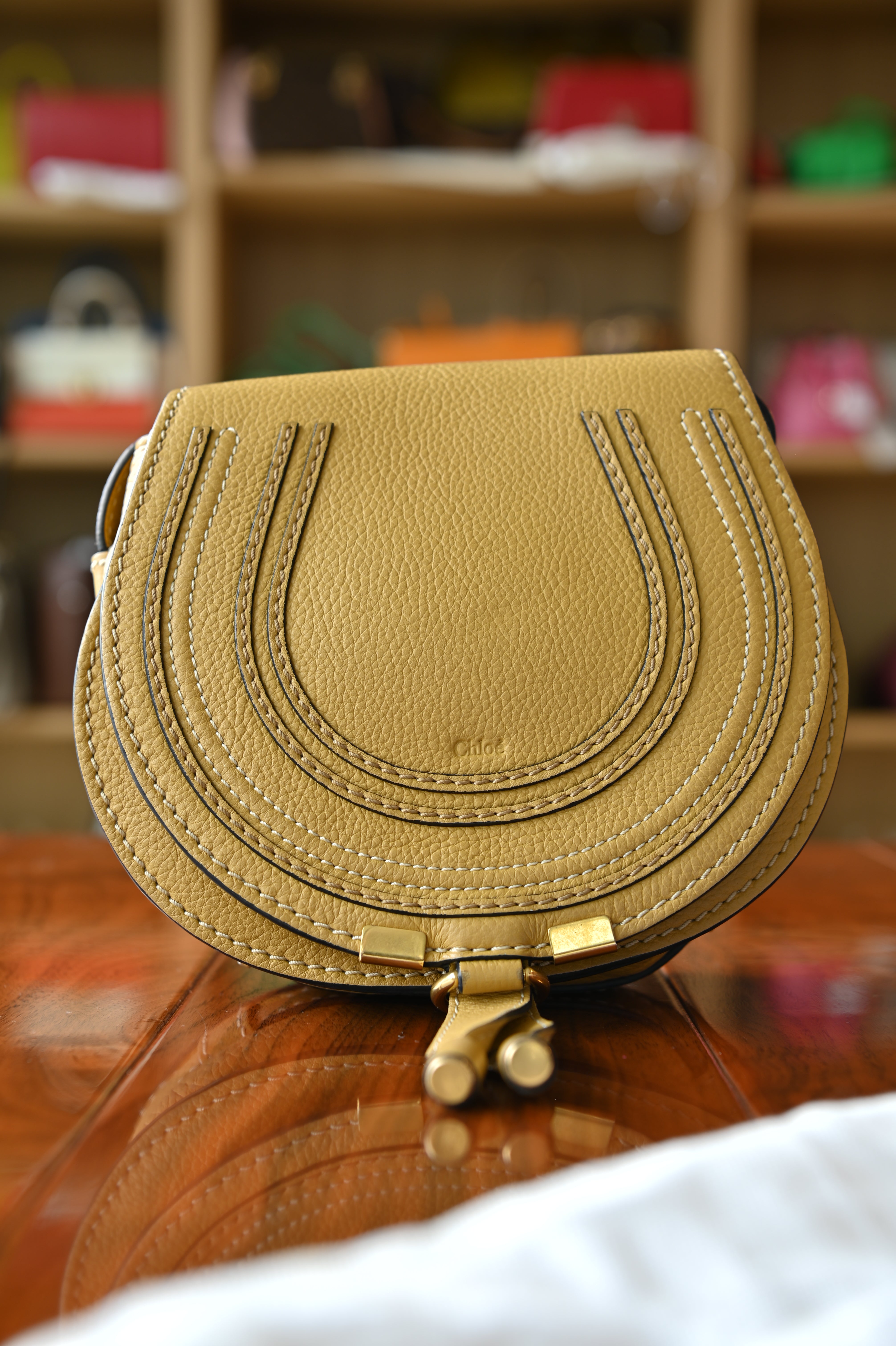 Chloe Marcie Yellow Mini Shoulder Bag