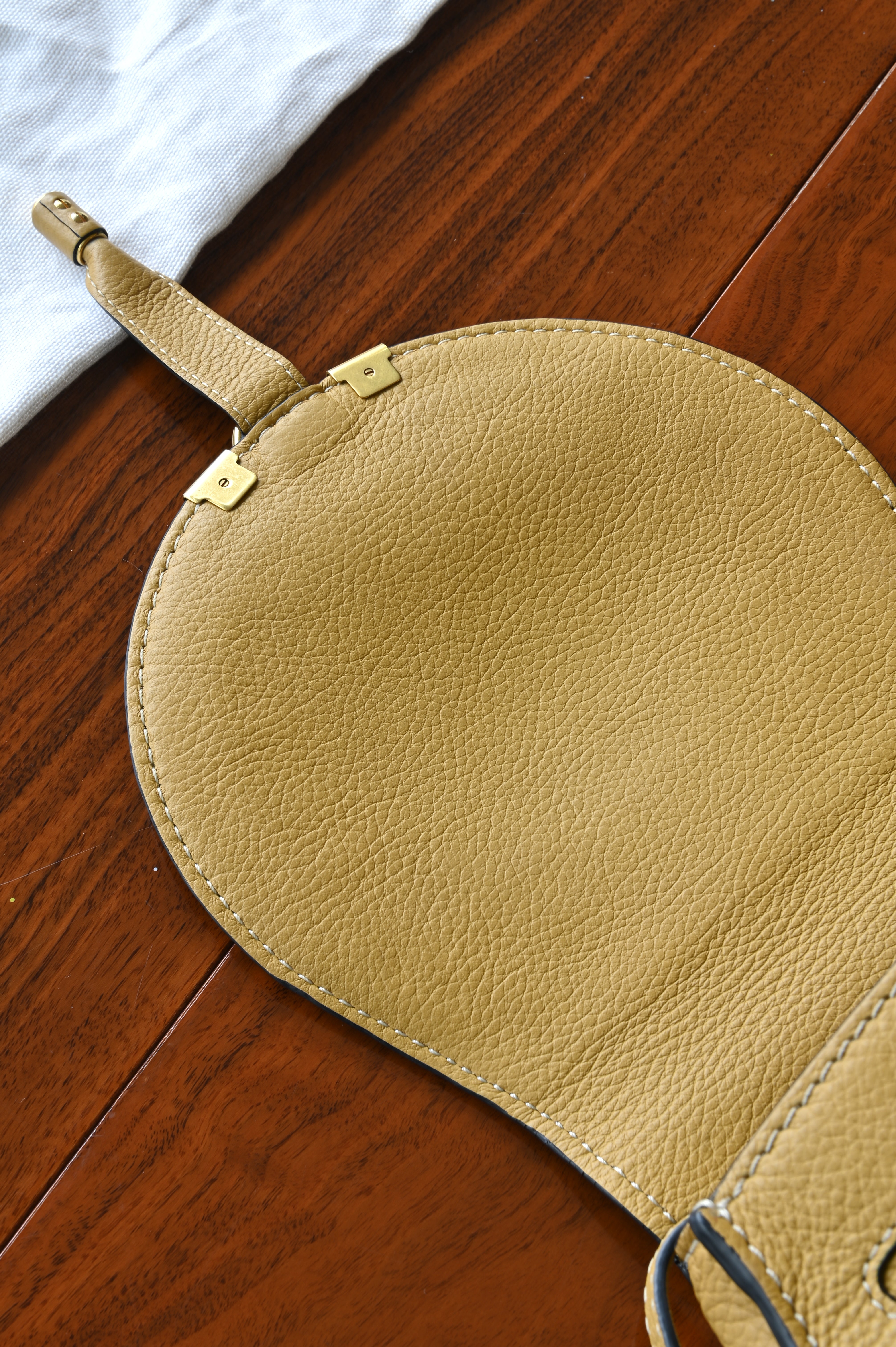 Chloe Marcie Yellow Mini Shoulder Bag open flap