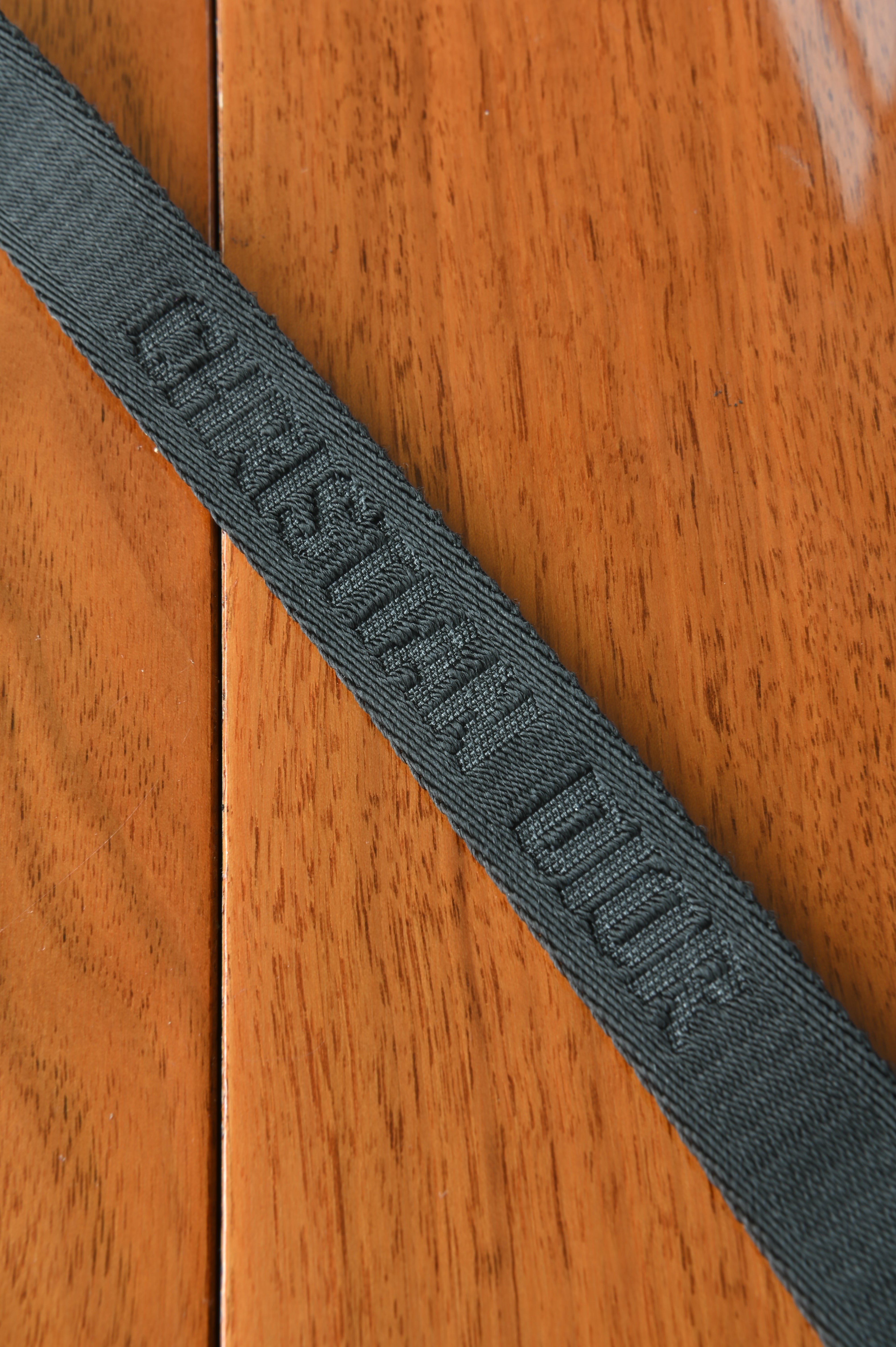 Christian Dior Black Canvas Saddle Belt emb
