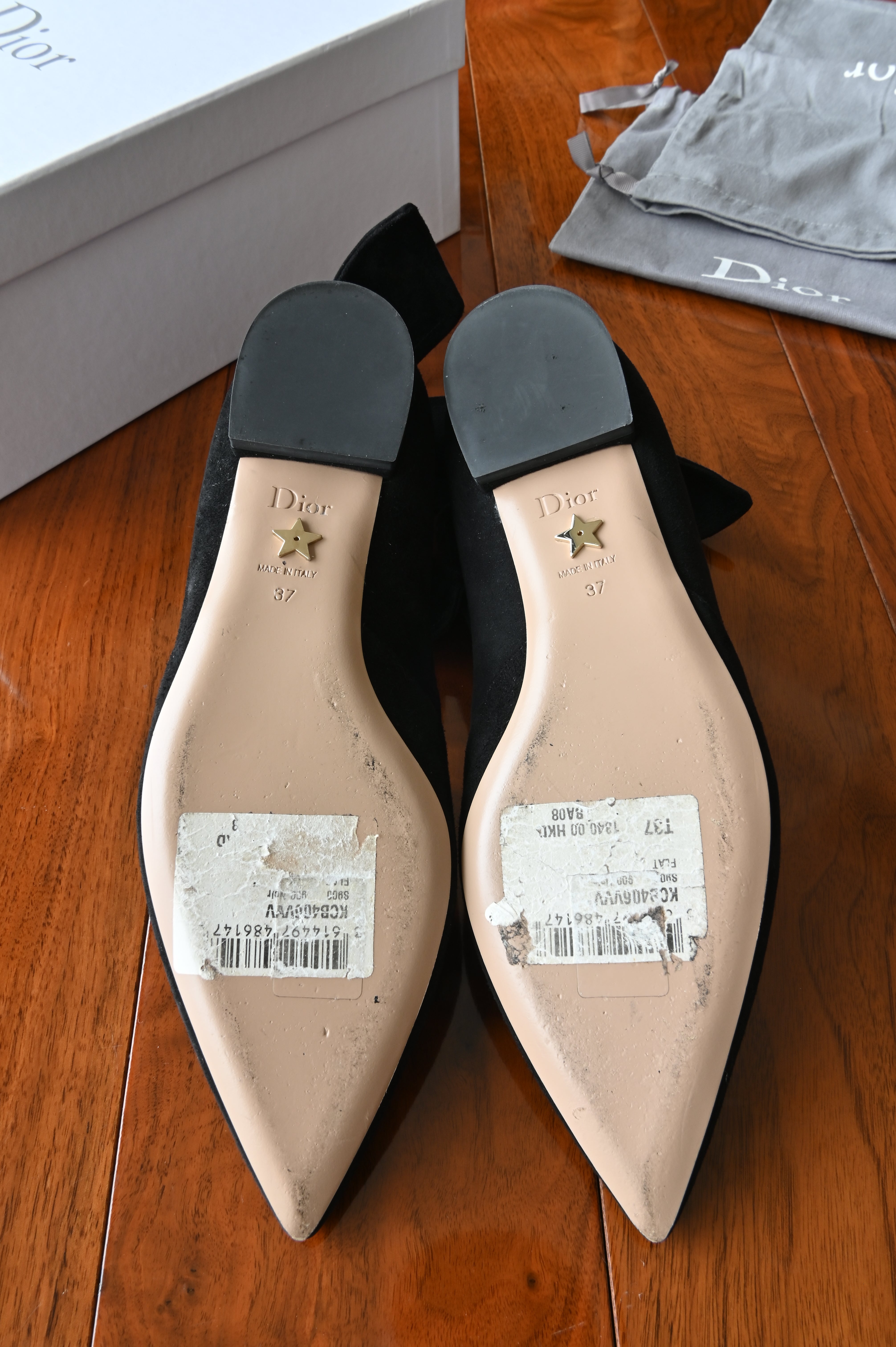 Christian Dior Black La Belle D Ankle Mules bottom