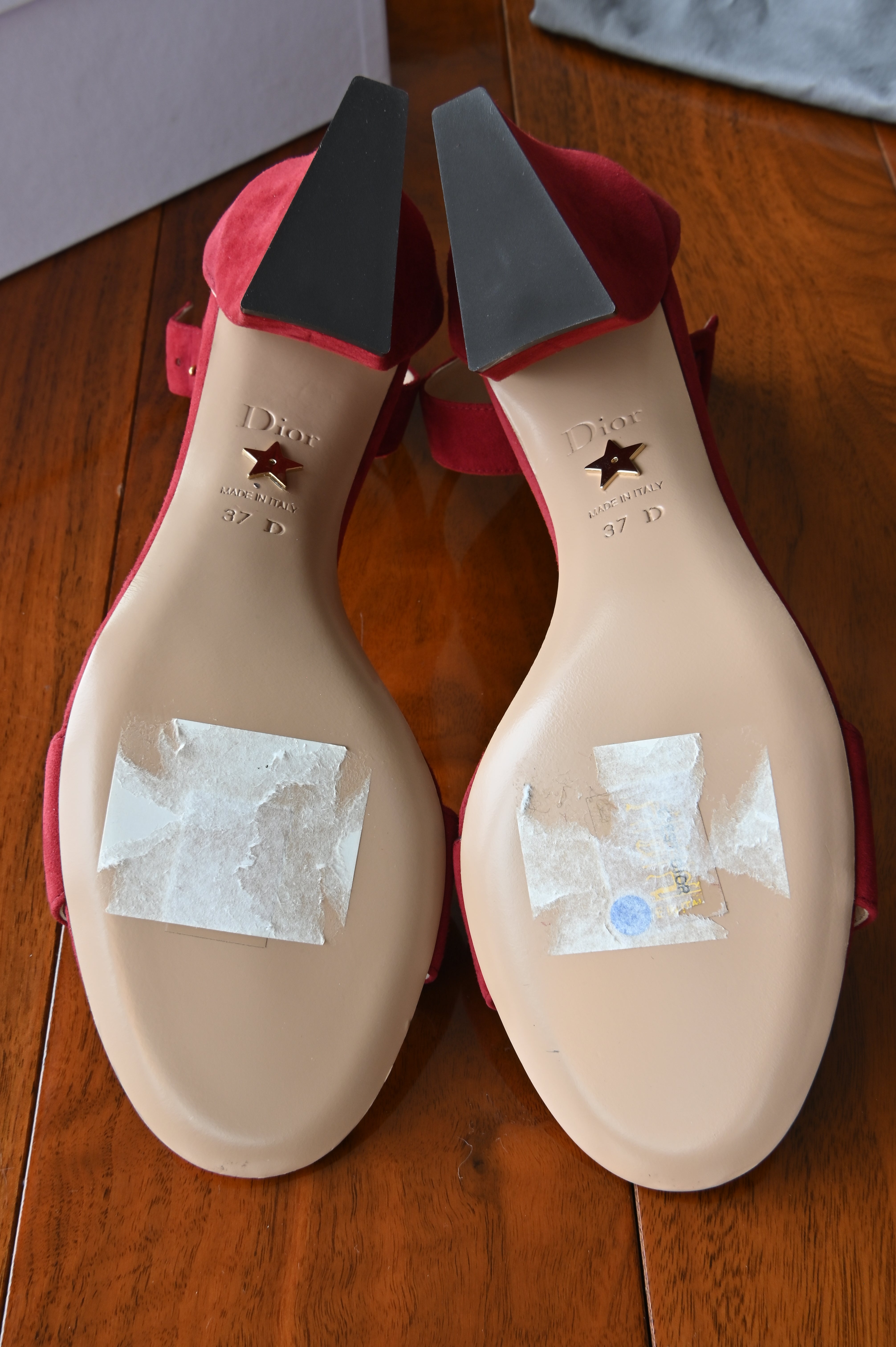 Christian Dior Scarlet Red C'EST DIOR Ankle Heels bottom