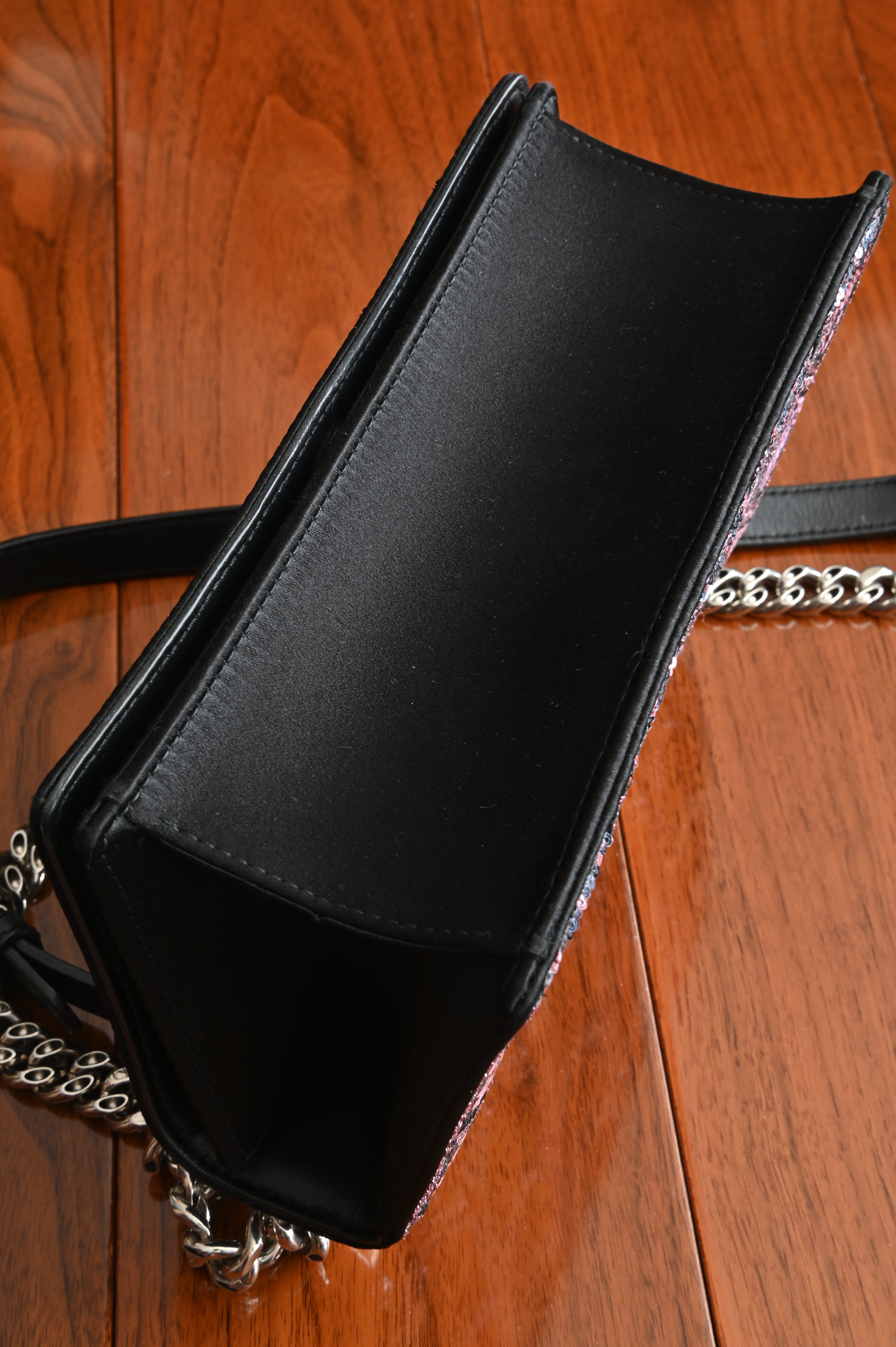 Christian Dior Sequin Diorama in pink and black bottom