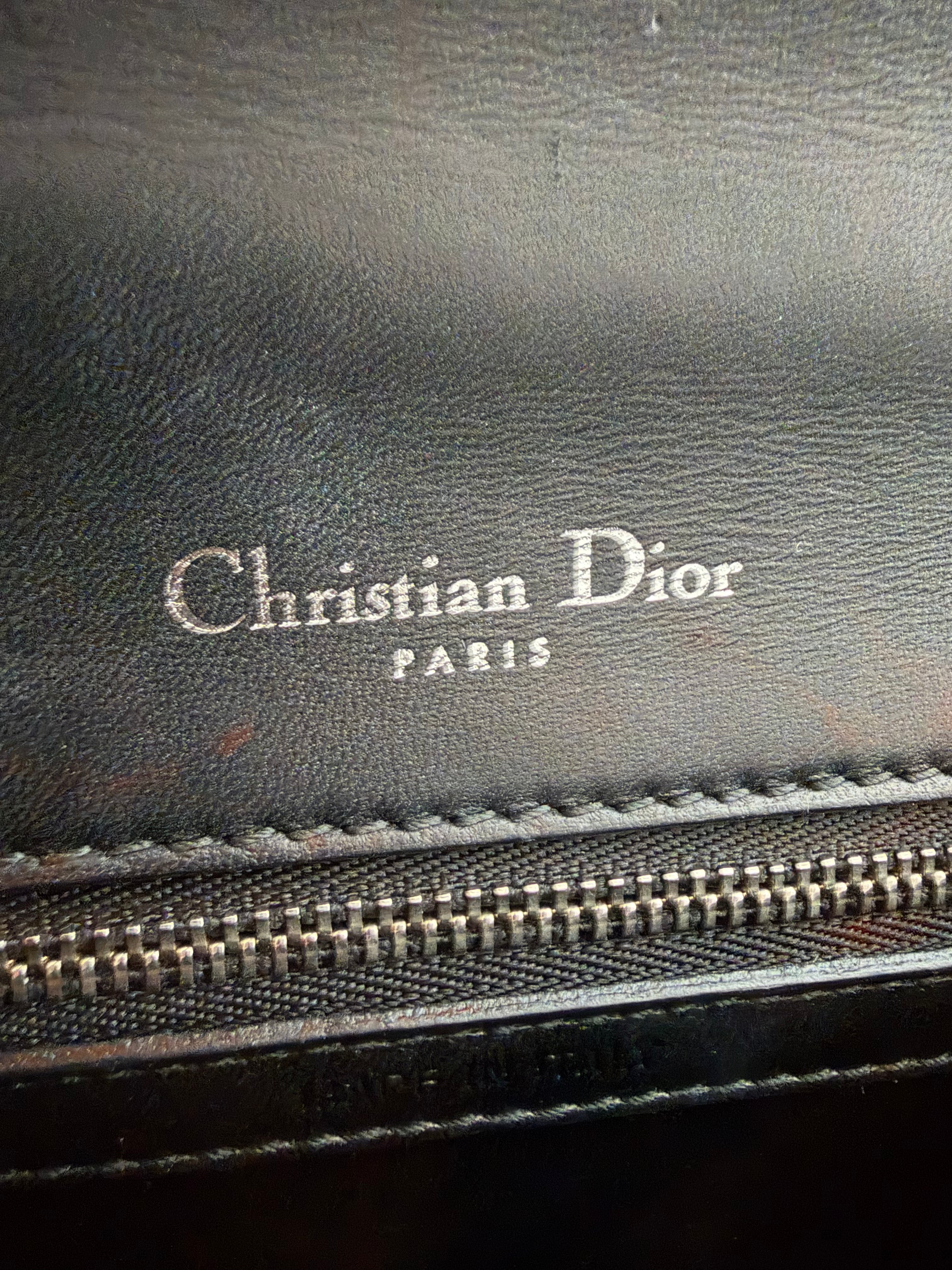 Christian Dior Sequin Diorama in pink and black logo