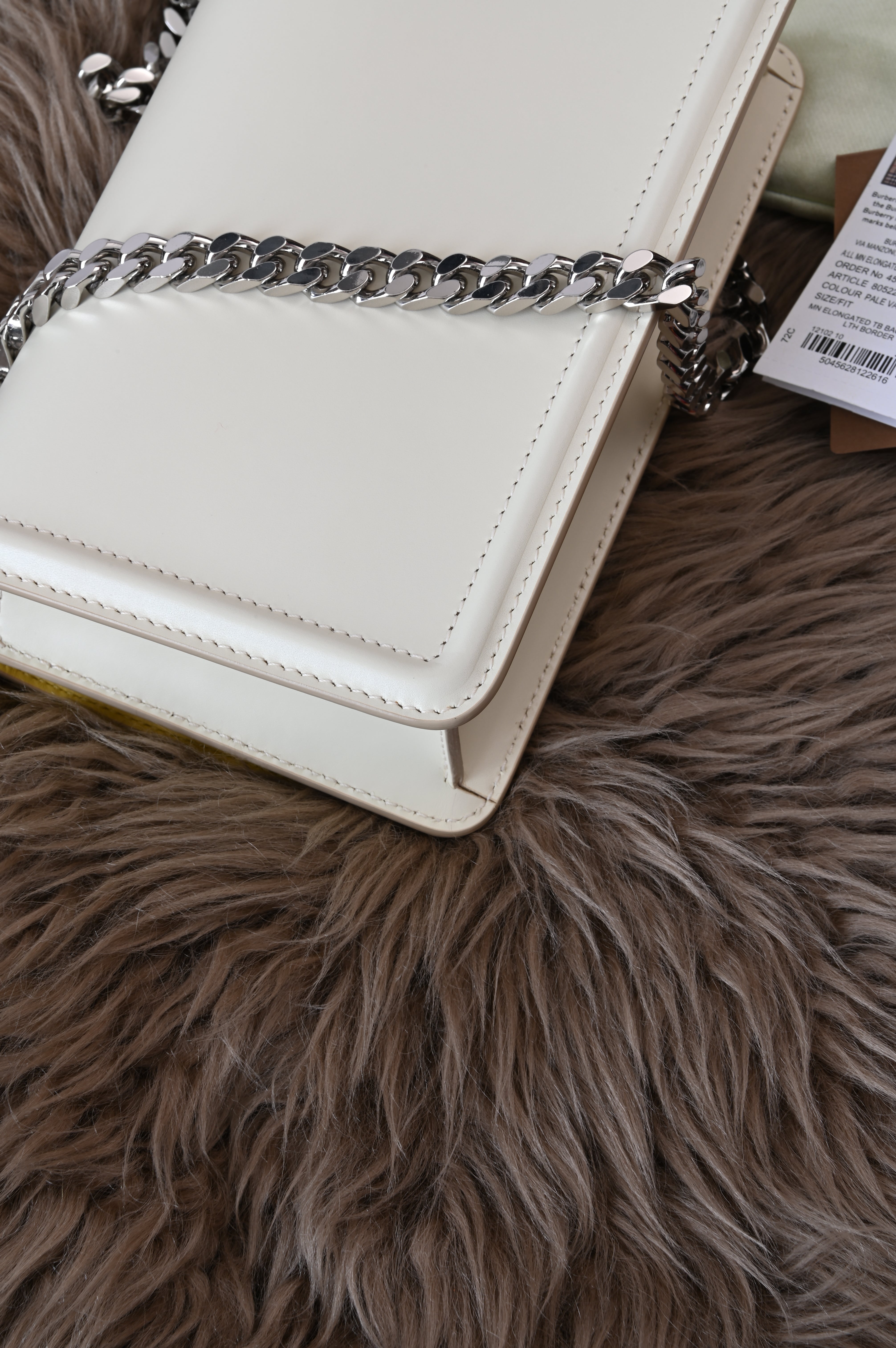 Burberry TB in Pale Vanilla and Silver Hardware