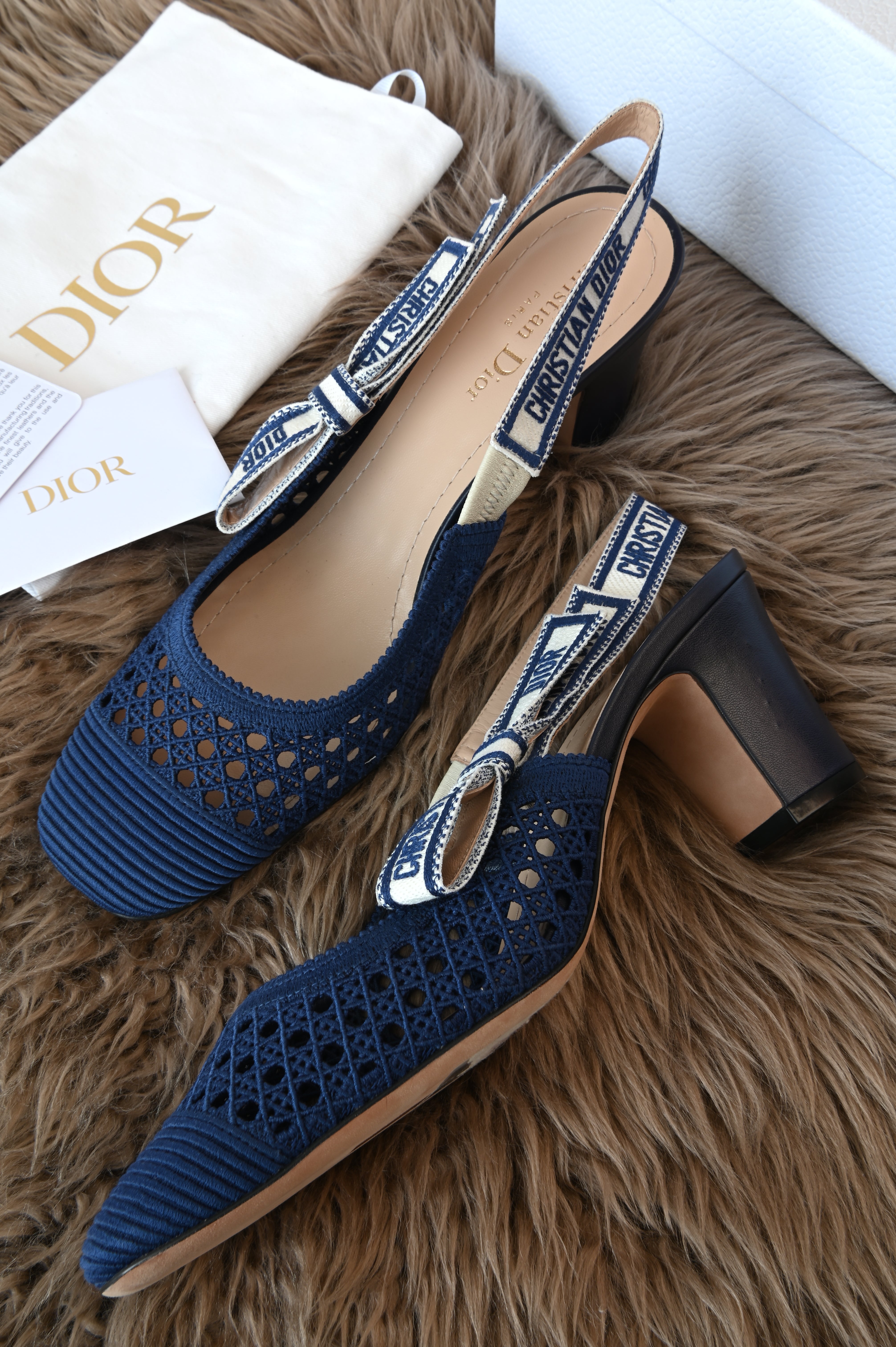 CHRISTIAN DIOR DIOR & MOI SLINGBACK IN CANVAS