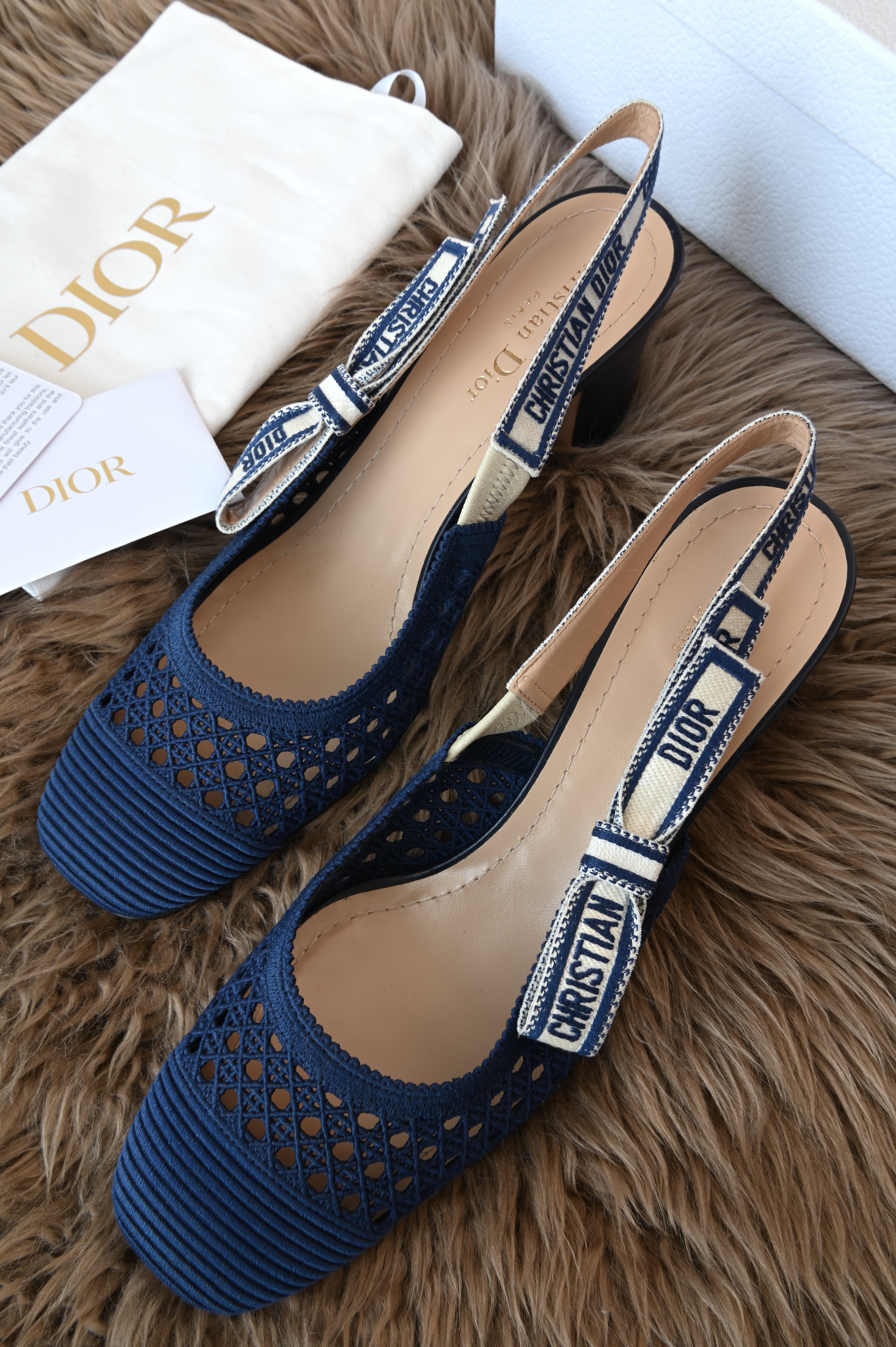 CHRISTIAN DIOR DIOR & MOI SLINGBACK IN CANVAS
