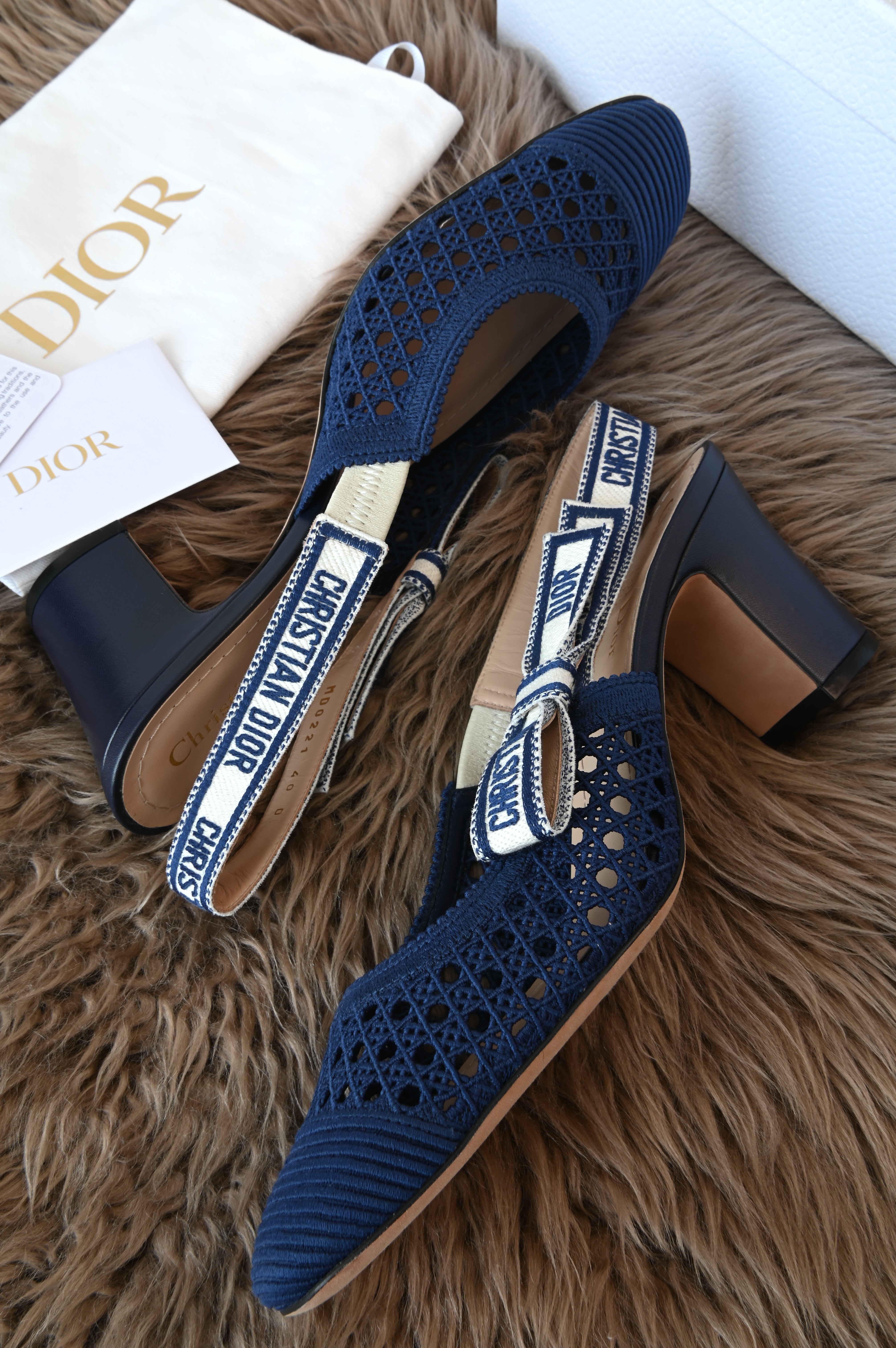 CHRISTIAN DIOR DIOR & MOI SLINGBACK IN CANVAS