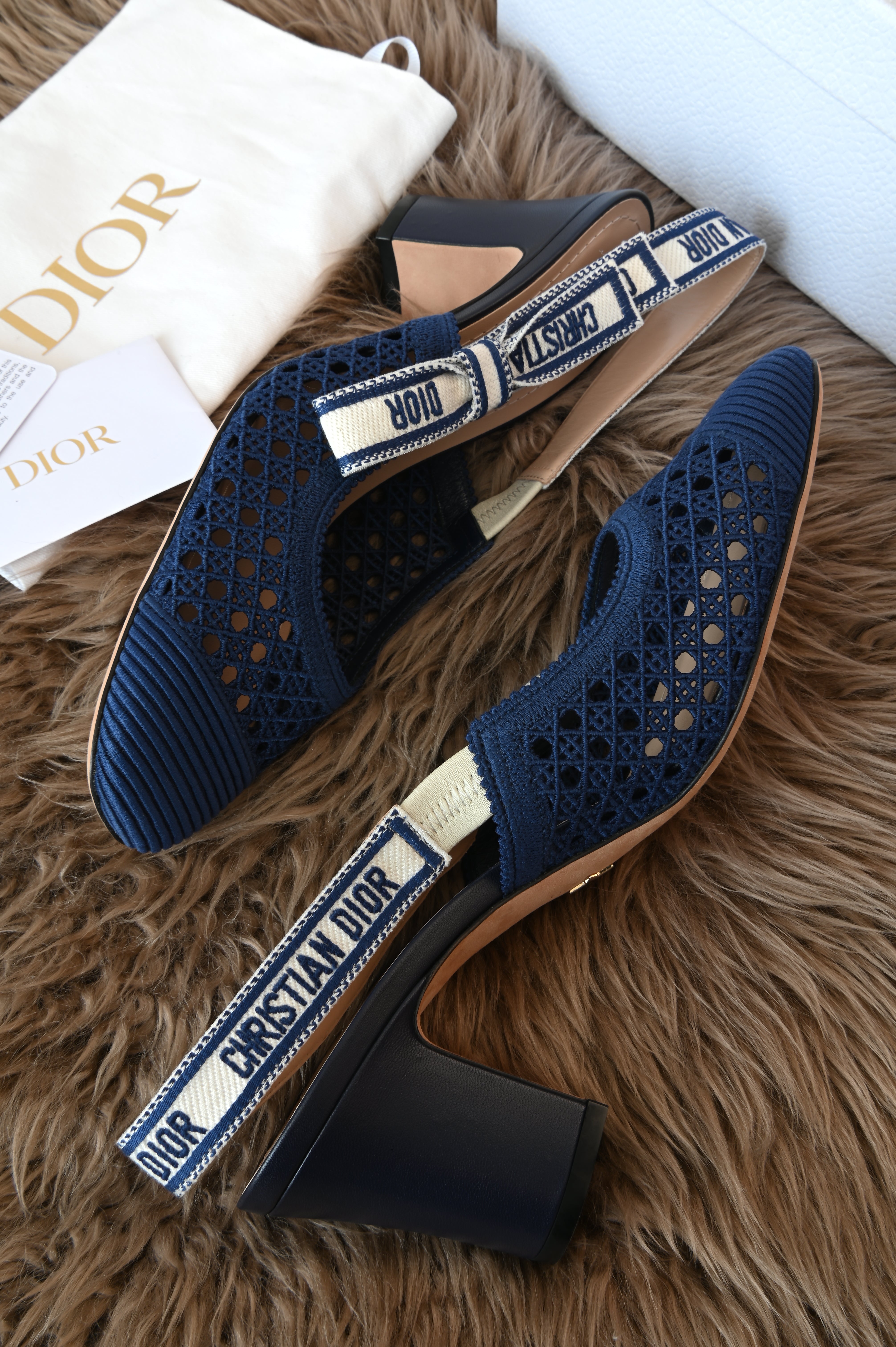CHRISTIAN DIOR DIOR & MOI SLINGBACK IN CANVAS