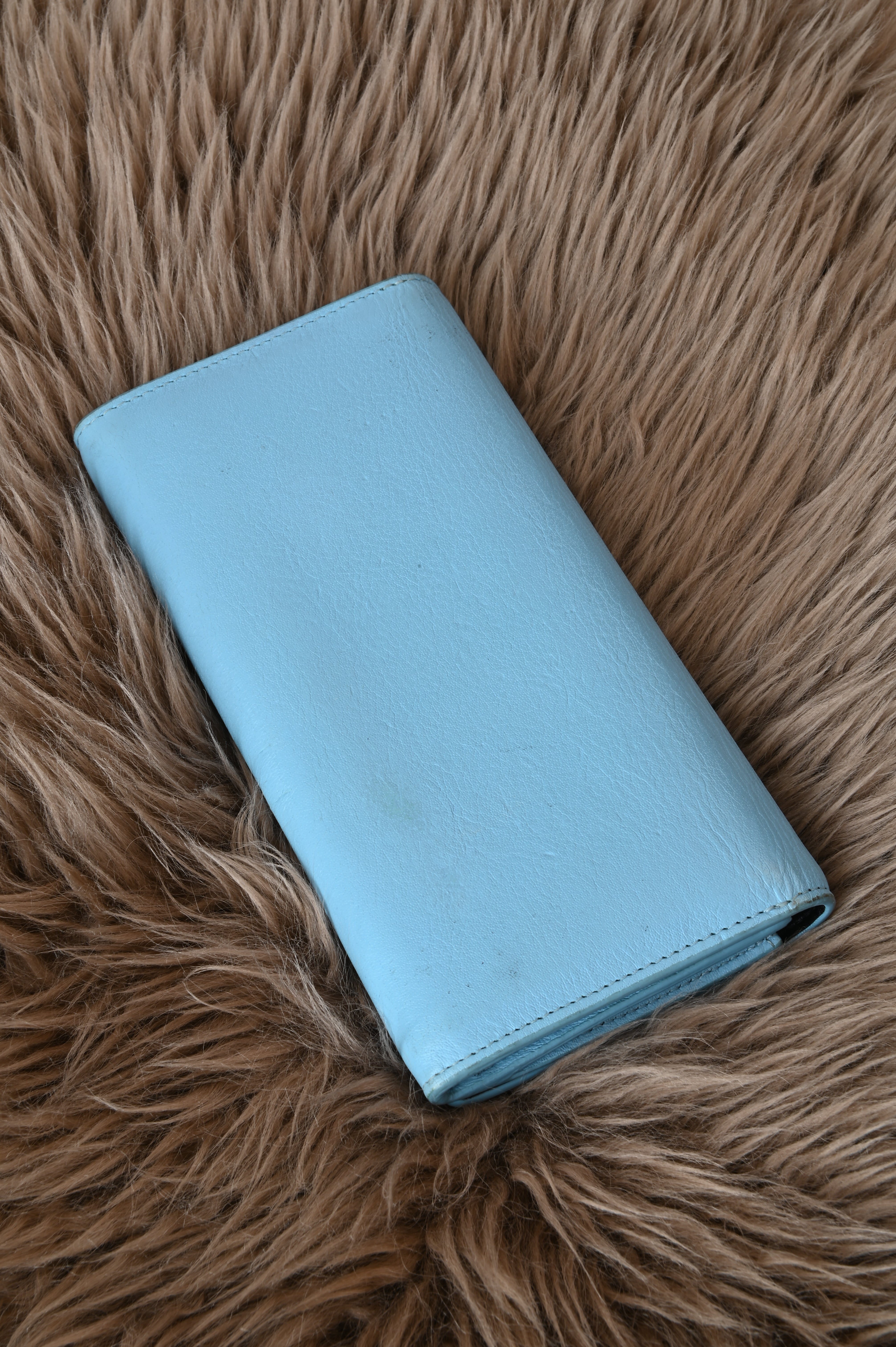 Balenciaga Blue long flap wallet