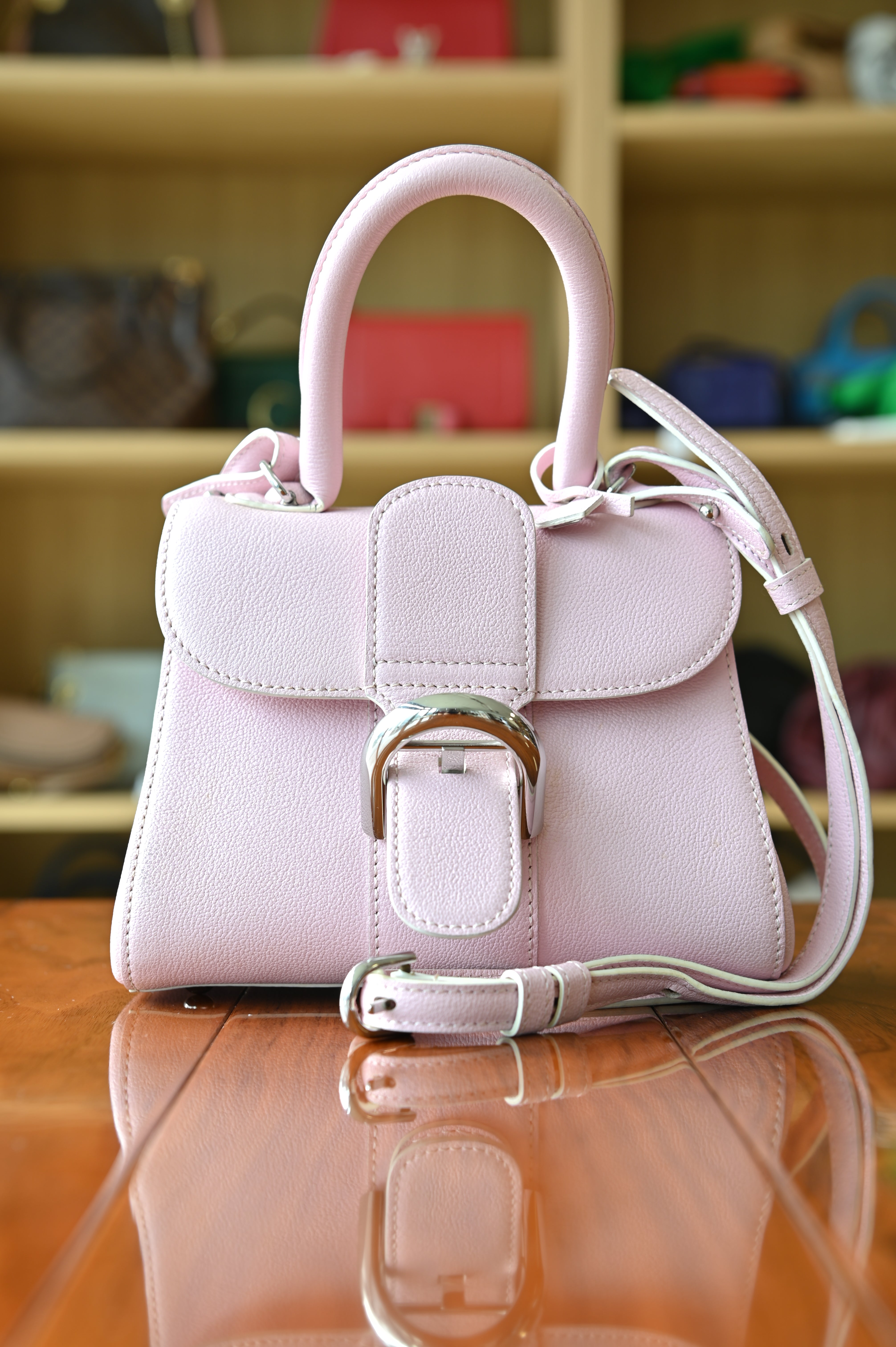 Delvaux Brillant Light Pink Mini Calf Handbag