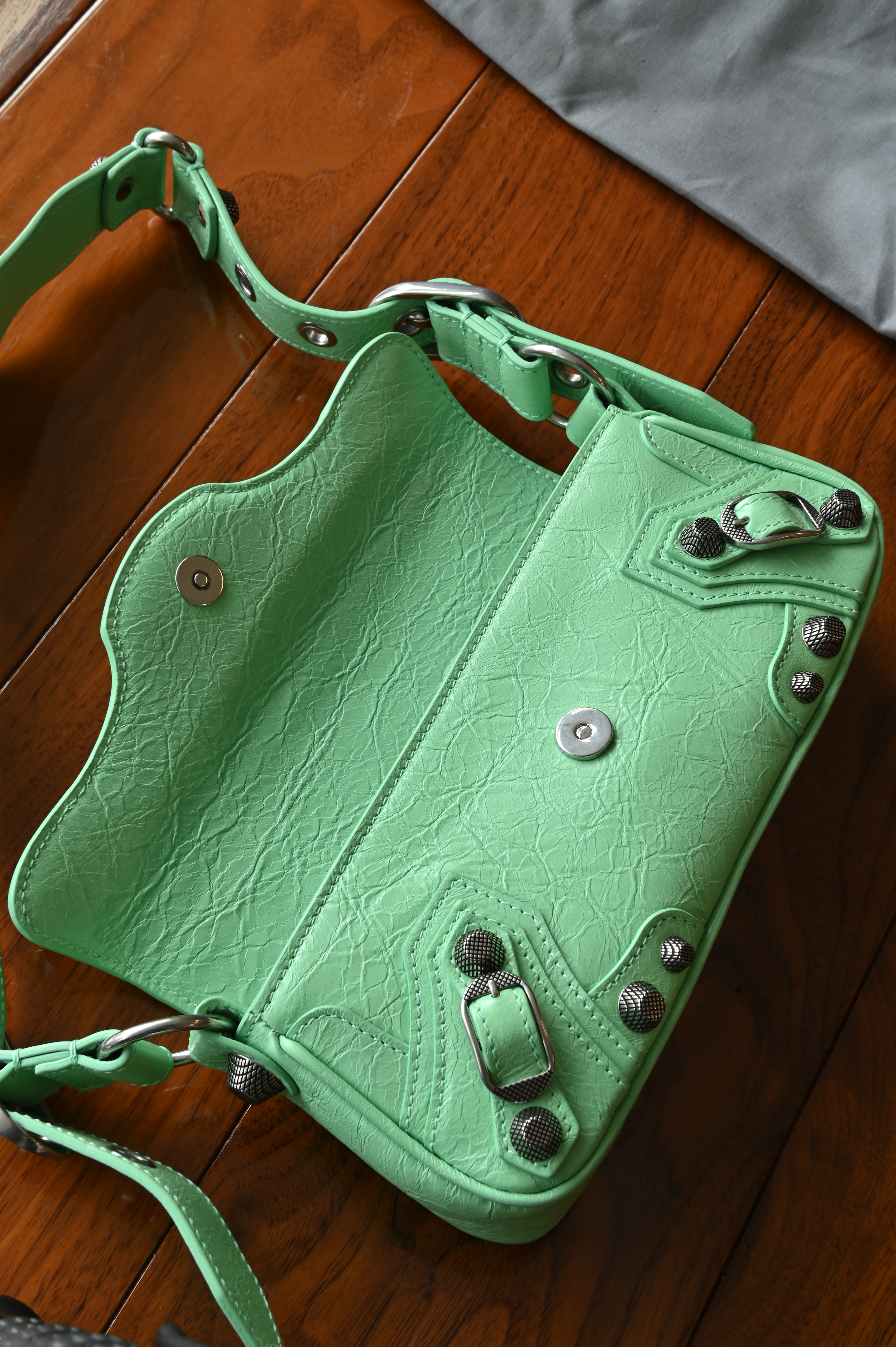 Balenciaga Mint Green Le Cagole Shoulder Bag