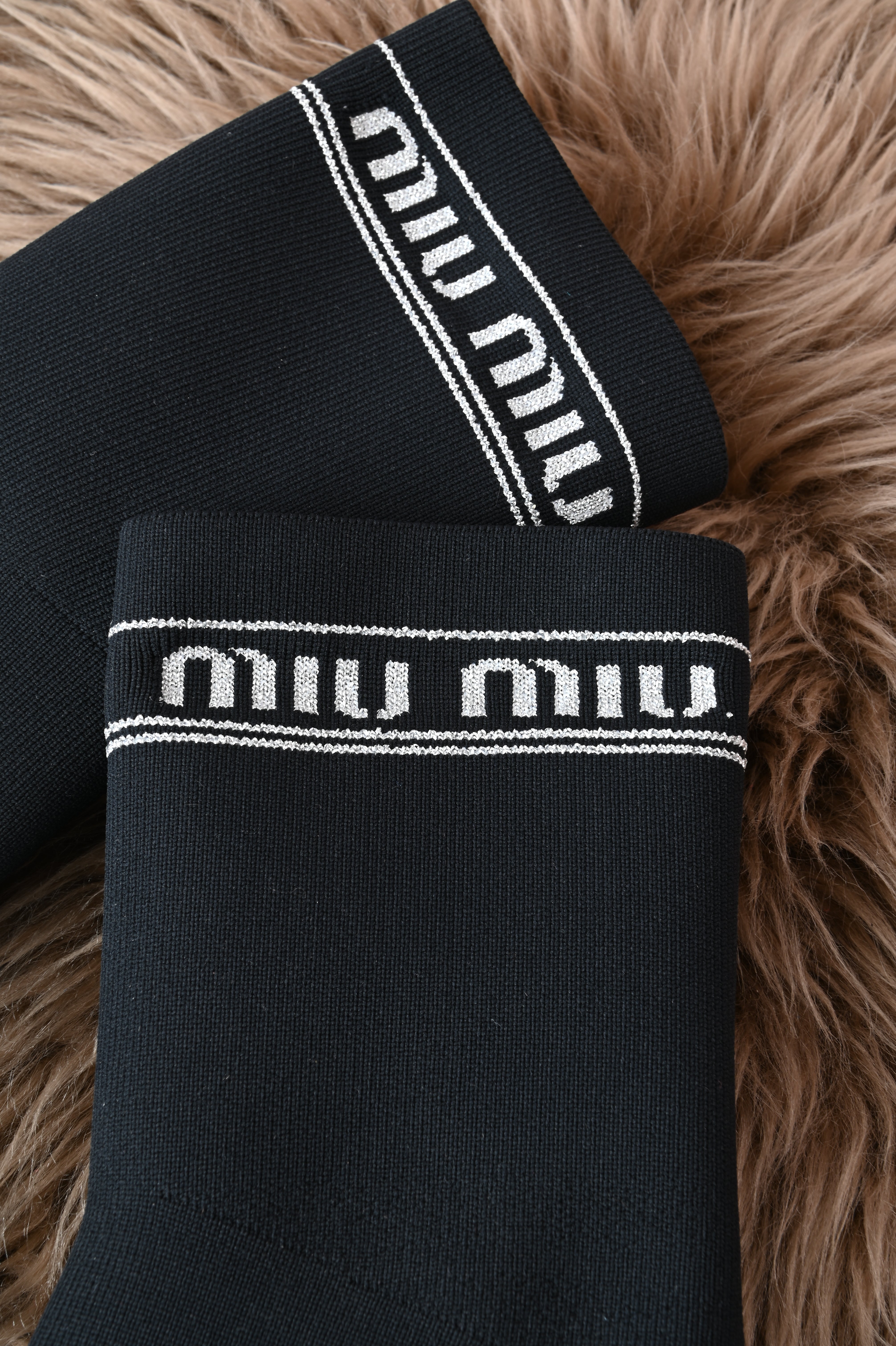Miu Miu Sock ankle boots in black